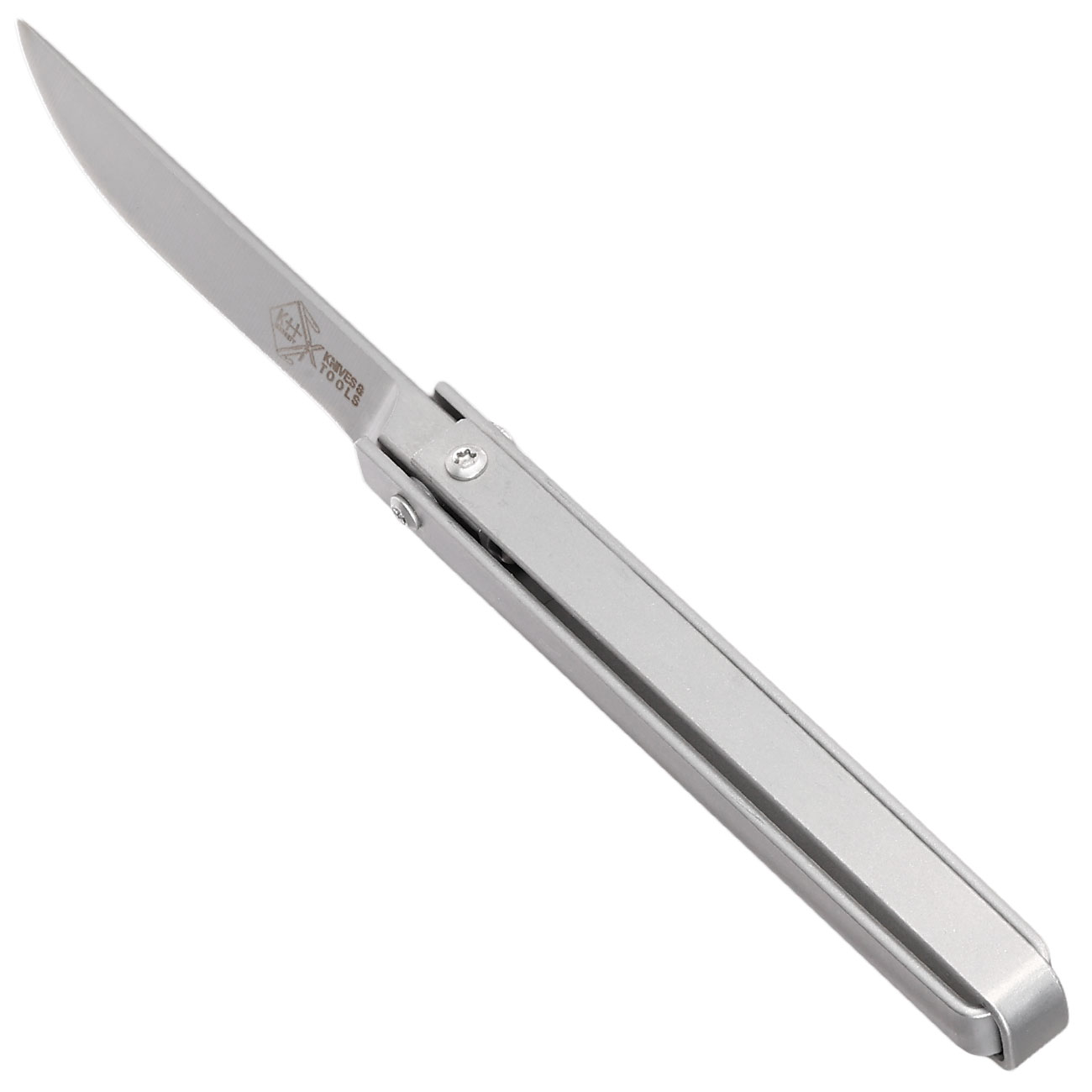 Folding Knife 360 mit Glasbrecher silber inkl. Lederholster Bild 2