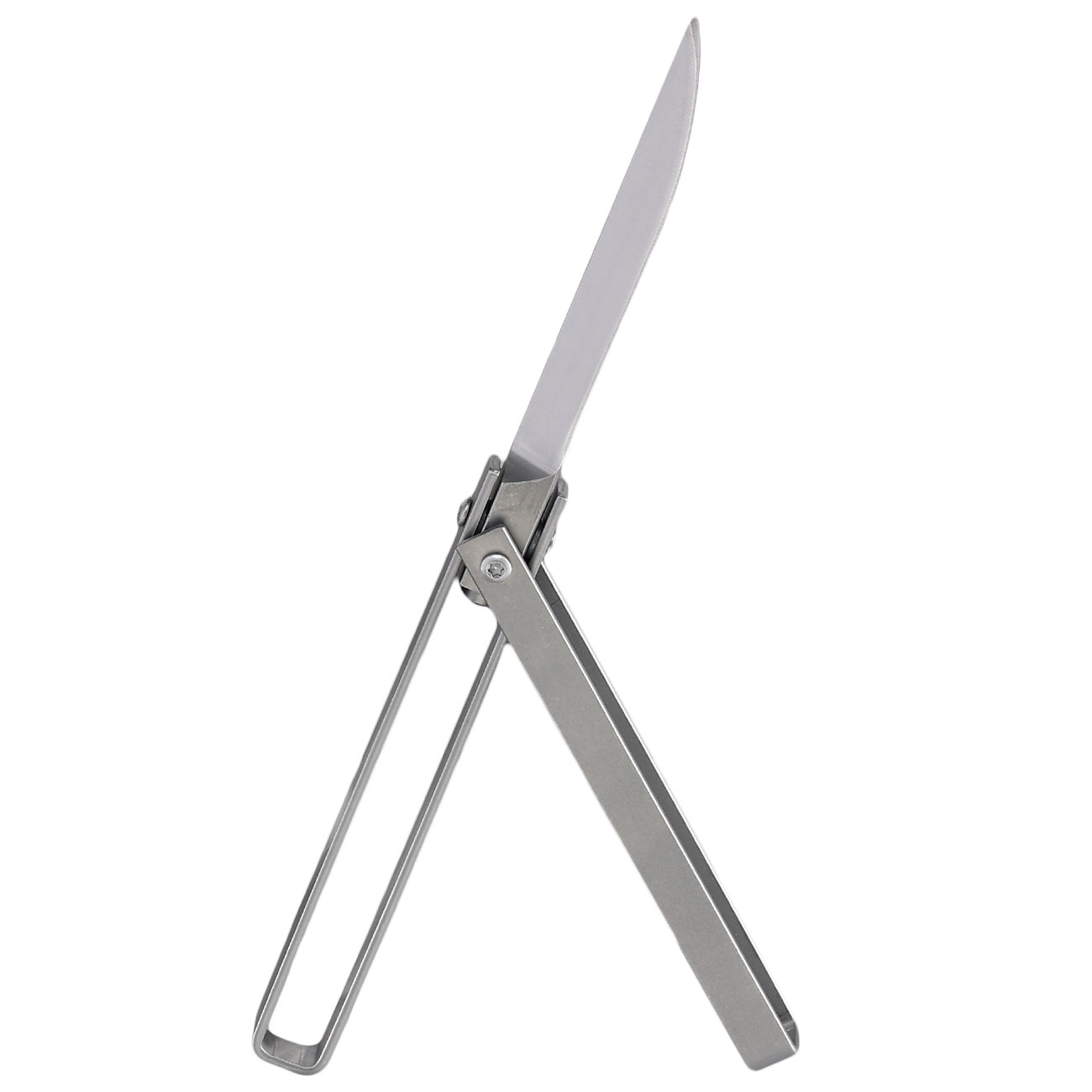 Folding Knife 360 mit Glasbrecher silber inkl. Lederholster Bild 3