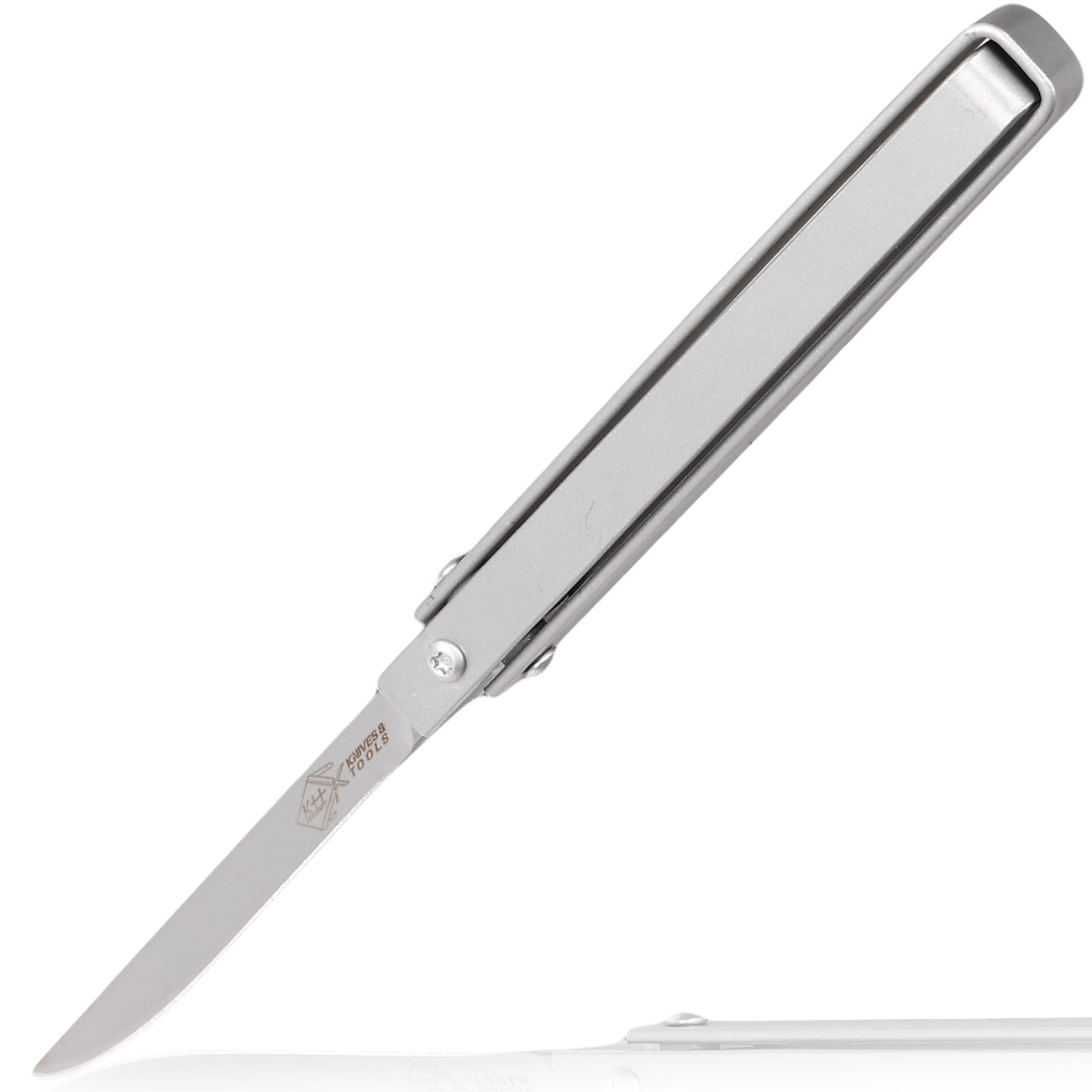 Folding Knife 360 mit Glasbrecher silber inkl. Lederholster Bild 7
