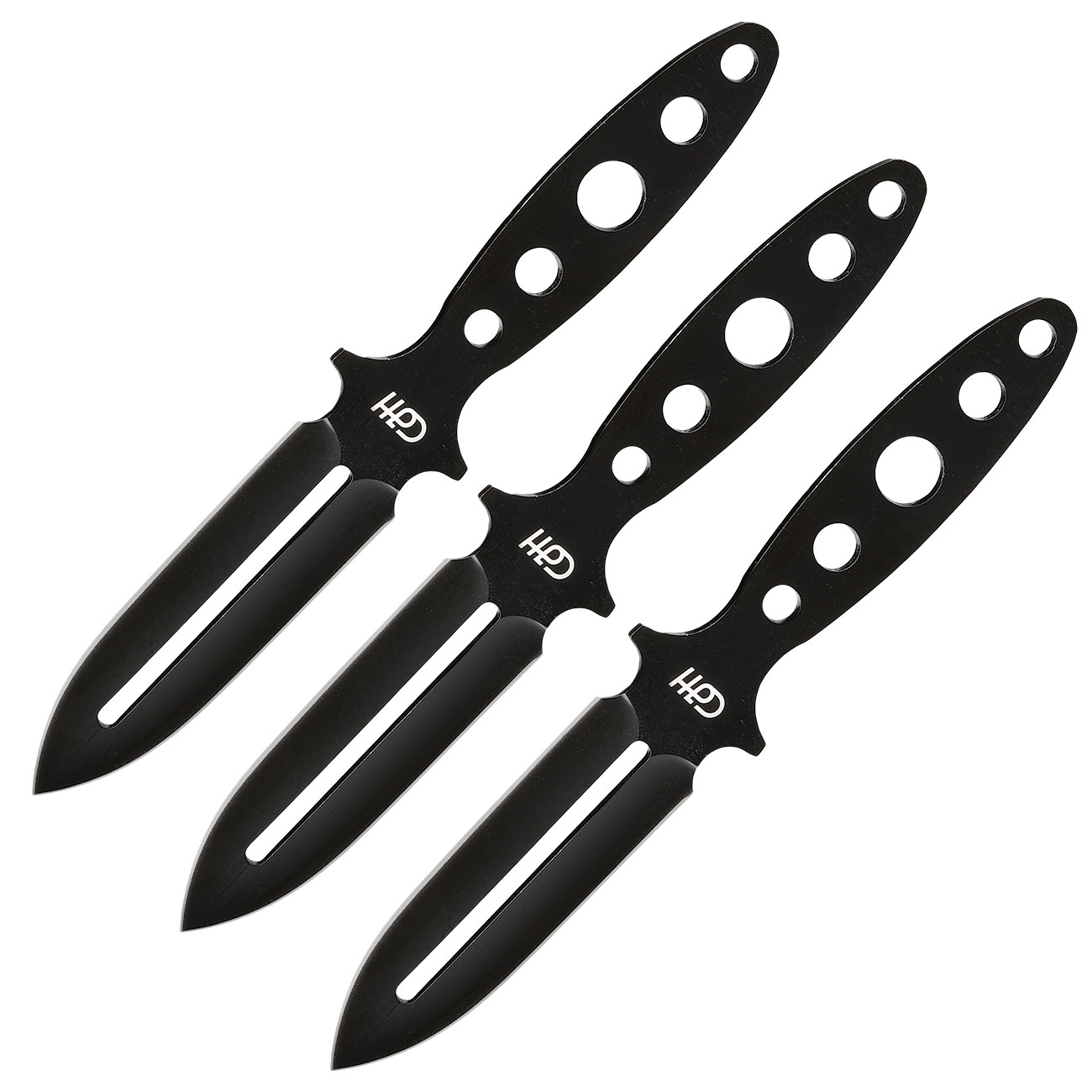 Wurfmesserset 3-teilig schwarz inkl. Nylonscheide