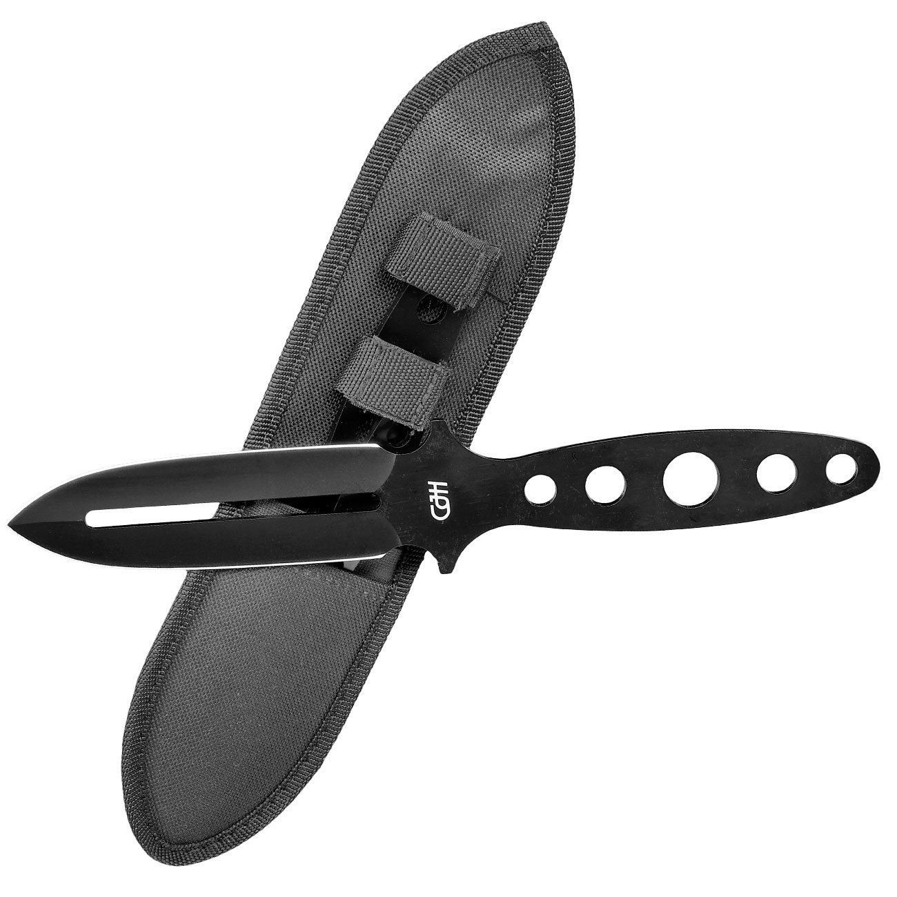 Wurfmesserset 3-teilig schwarz inkl. Nylonscheide Bild 3