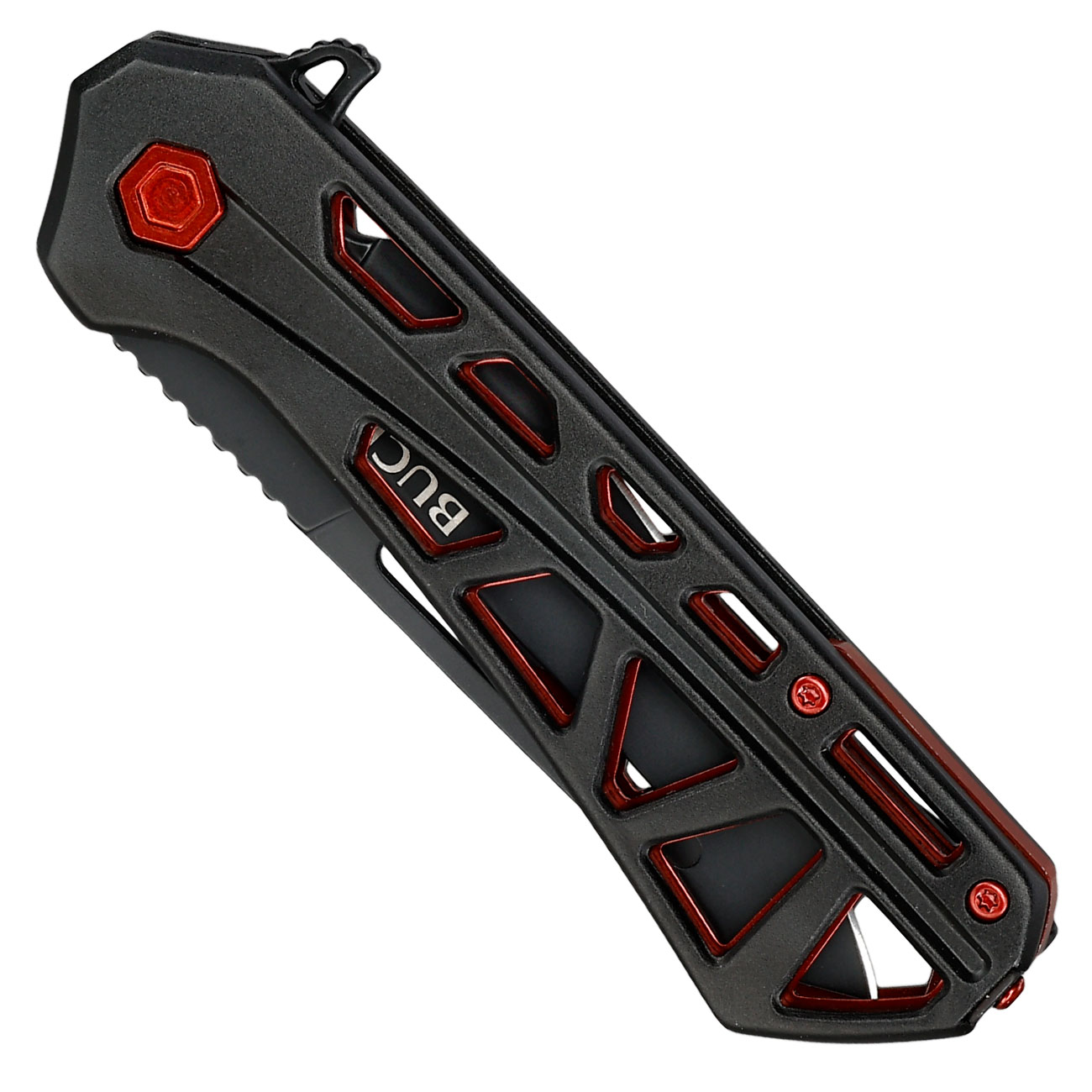 Buck Einhandmesser 811 Trace OPS schwarz/rot inkl. Grtelclip Bild 4