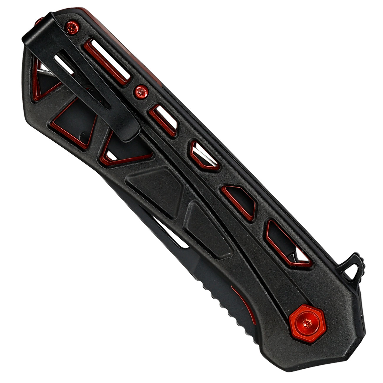 Buck Einhandmesser 811 Trace OPS schwarz/rot inkl. Grtelclip Bild 5