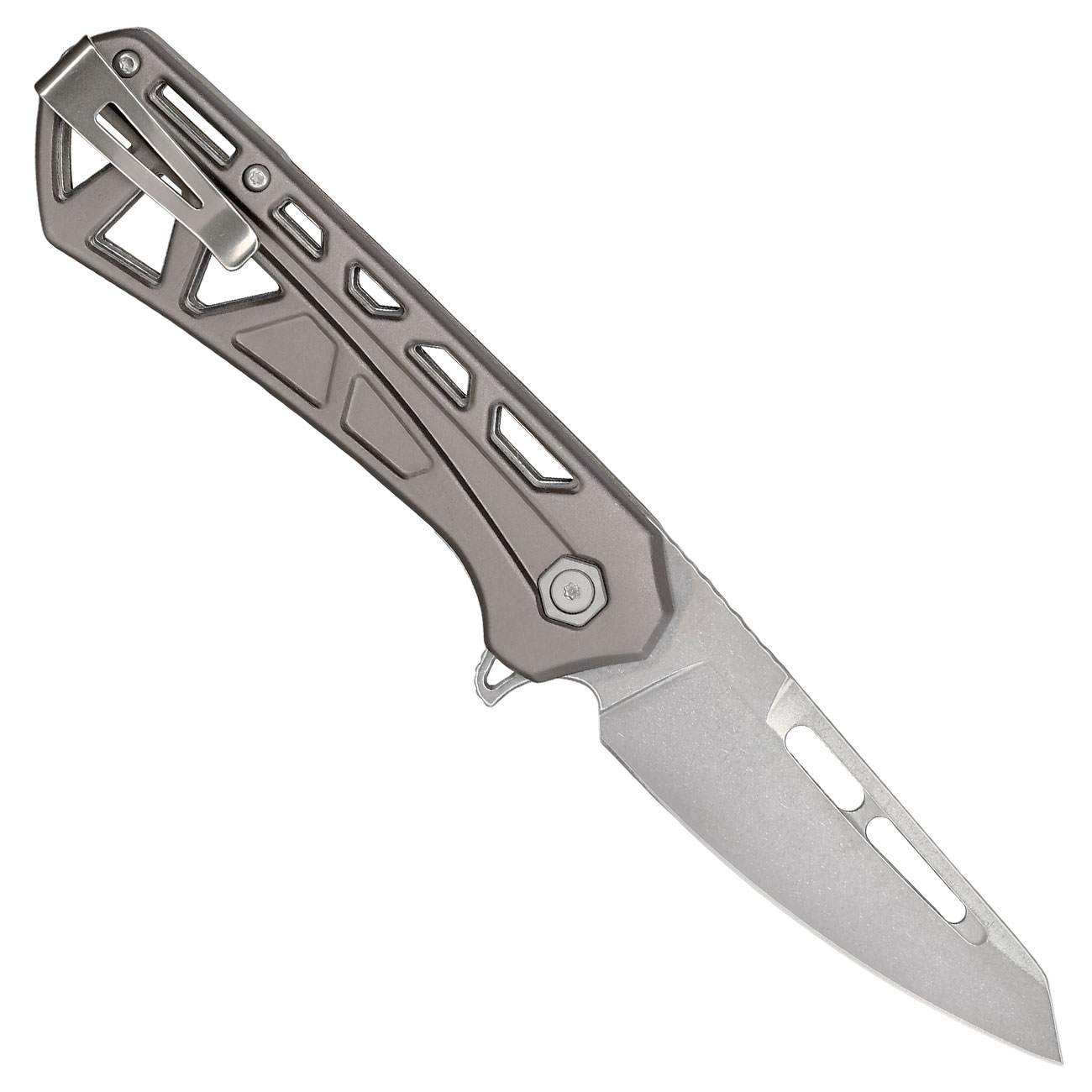 Buck Einhandmesser 811 Trace OPS silber/grau inkl. Grtelclip Bild 1