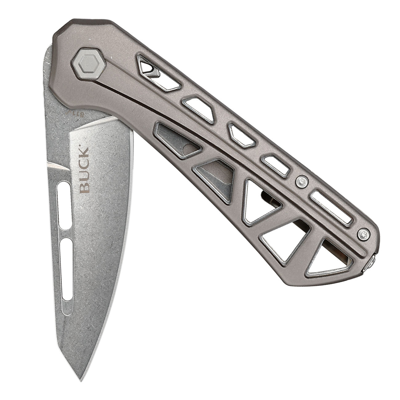 Buck Einhandmesser 811 Trace OPS silber/grau inkl. Grtelclip Bild 3