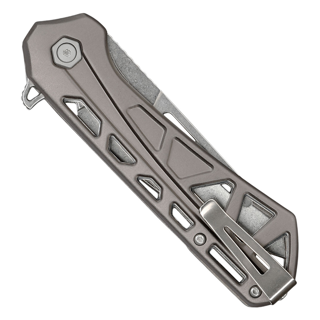 Buck Einhandmesser 811 Trace OPS silber/grau inkl. Grtelclip Bild 5