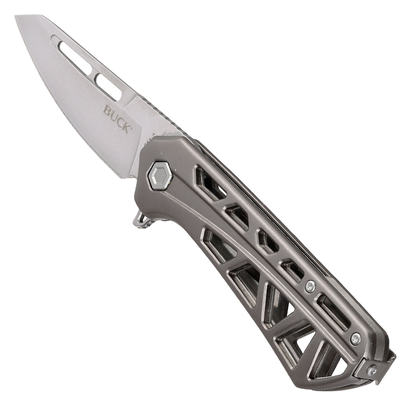 Buck Einhandmesser 811 Trace OPS silber/grau inkl. Grtelclip Bild 6