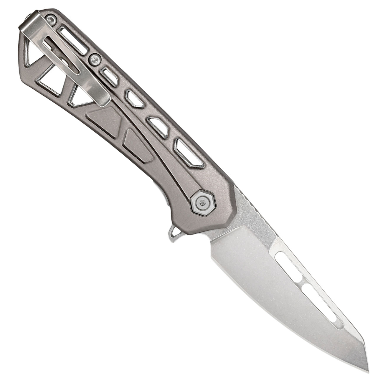 Buck Einhandmesser 813 Mini Trace OPS silber/grau inkl. Grtelclip Bild 1