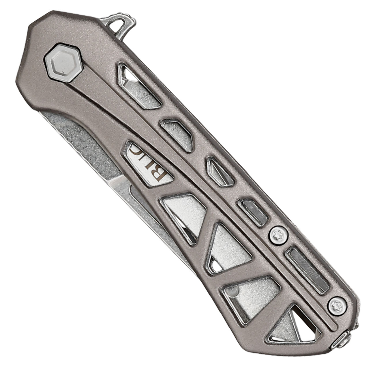 Buck Einhandmesser 813 Mini Trace OPS silber/grau inkl. Grtelclip Bild 4