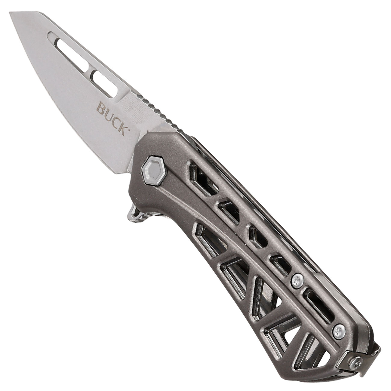 Buck Einhandmesser 813 Mini Trace OPS silber/grau inkl. Grtelclip Bild 6