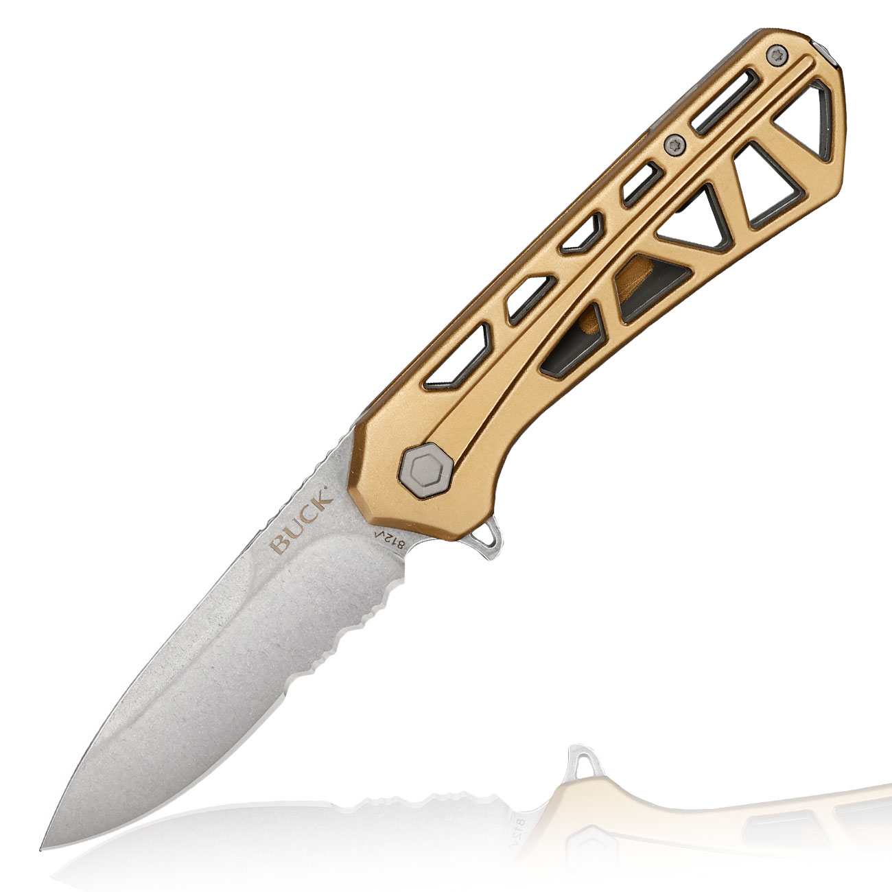 Buck Einhandmesser 812 Trace OPS silber/bronze inkl. Grtelclip