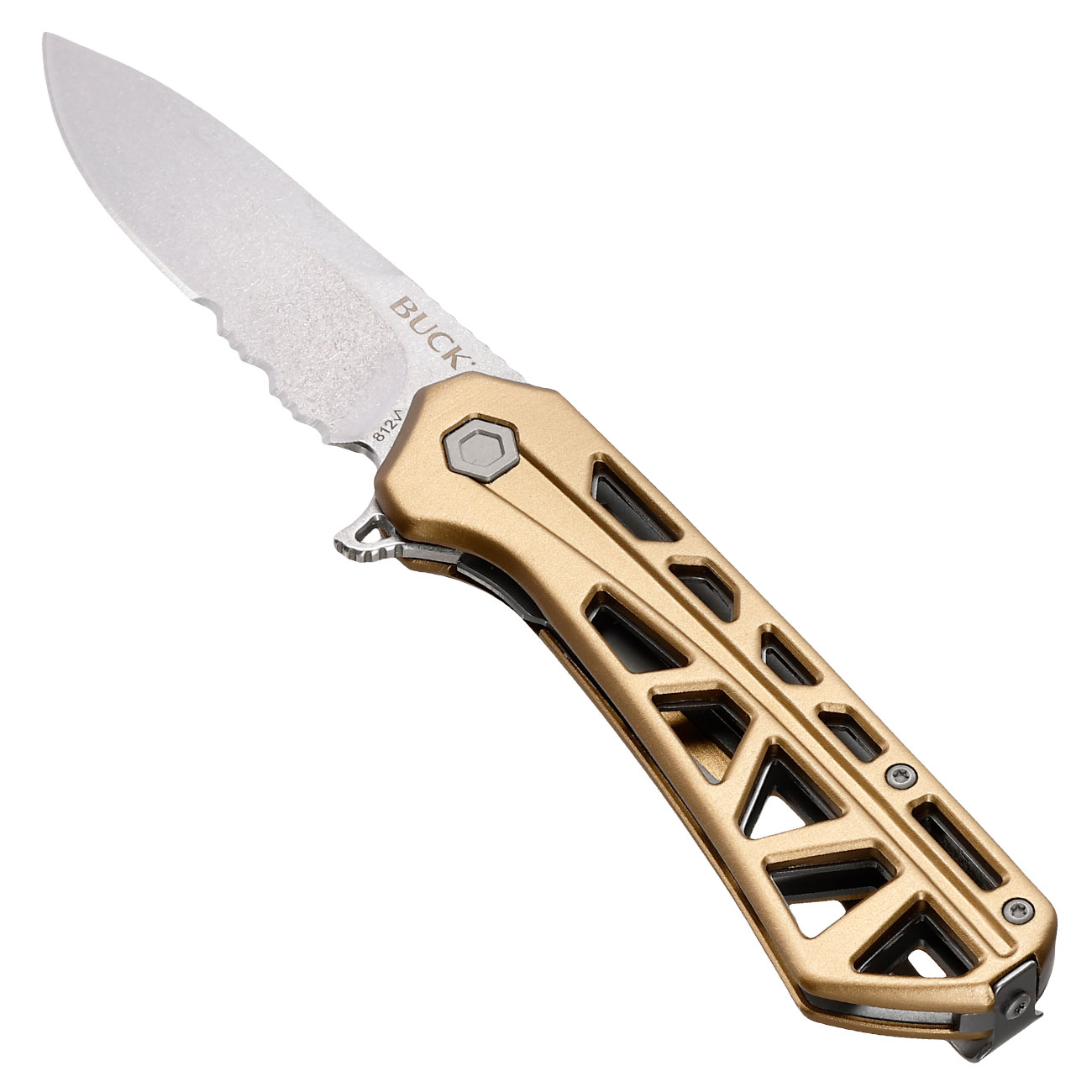 Buck Einhandmesser 812 Trace OPS silber/bronze inkl. Grtelclip Bild 2