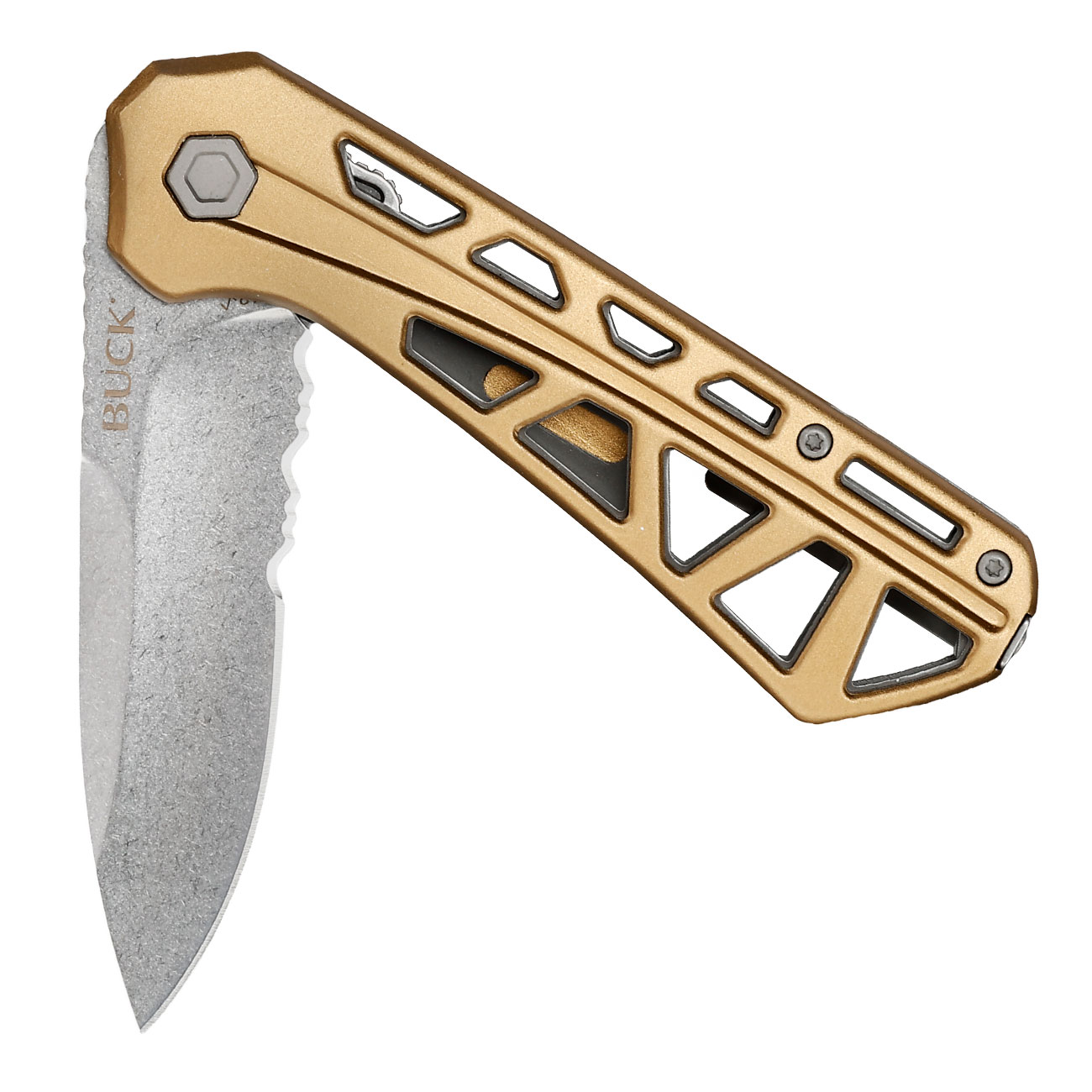 Buck Einhandmesser 812 Trace OPS silber/bronze inkl. Grtelclip Bild 3