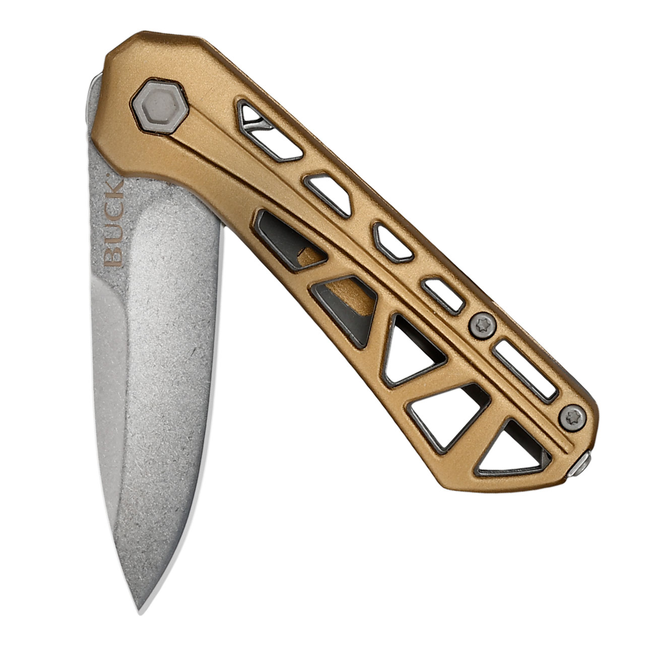 Buck Einhandmesser 814 Mini Trace OPS silber/bronze inkl. Grtelclip Bild 3