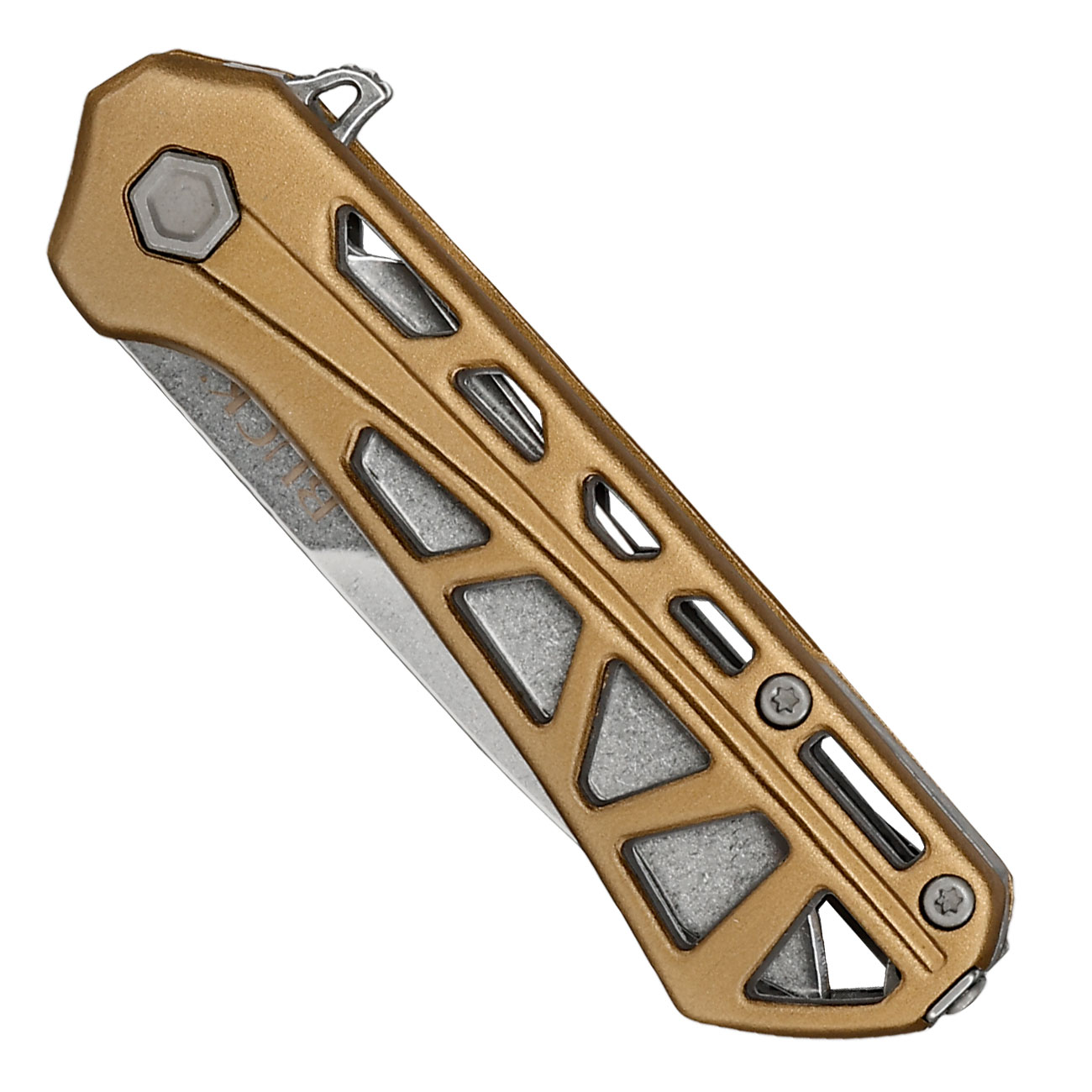 Buck Einhandmesser 814 Mini Trace OPS silber/bronze inkl. Grtelclip Bild 4