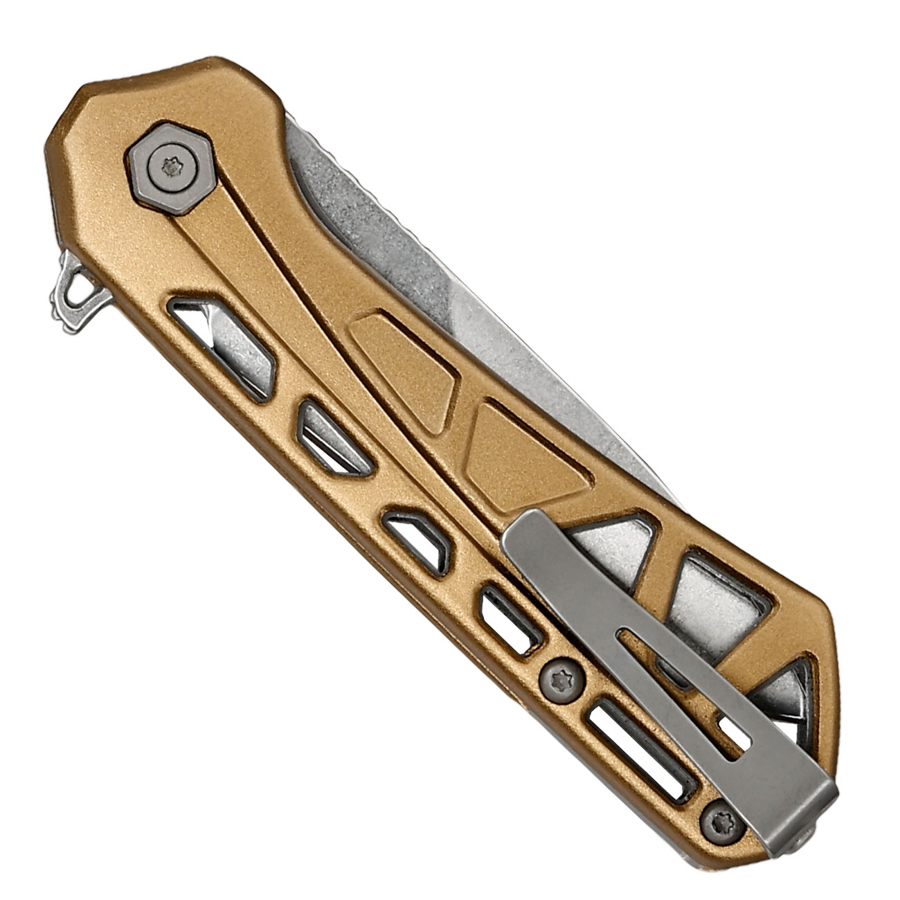Buck Einhandmesser 814 Mini Trace OPS silber/bronze inkl. Grtelclip Bild 5