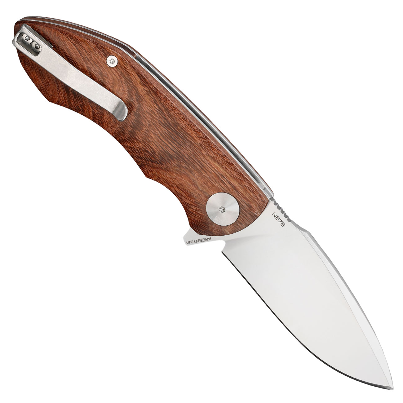 Bker Einhandmesser Arbolito Nahuel Guayacan Bhler N678 Stahl Ebenholz inkl. Grtelclip & Etui Bild 1
