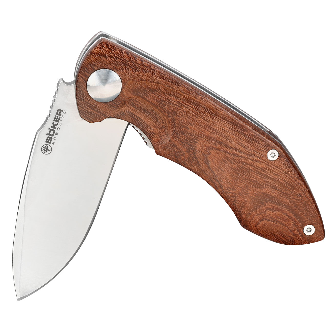 Bker Einhandmesser Arbolito Nahuel Guayacan Bhler N678 Stahl Ebenholz inkl. Grtelclip & Etui Bild 3