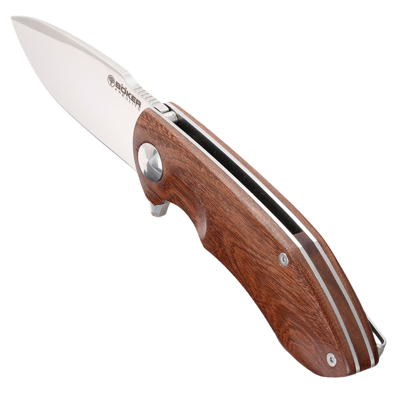 Bker Einhandmesser Arbolito Nahuel Guayacan Bhler N678 Stahl Ebenholz inkl. Grtelclip & Etui Bild 8