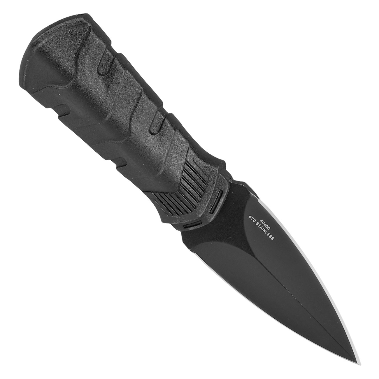 Haller Neck Knife schwarz inkl. Scheide & Kugelkette Bild 1