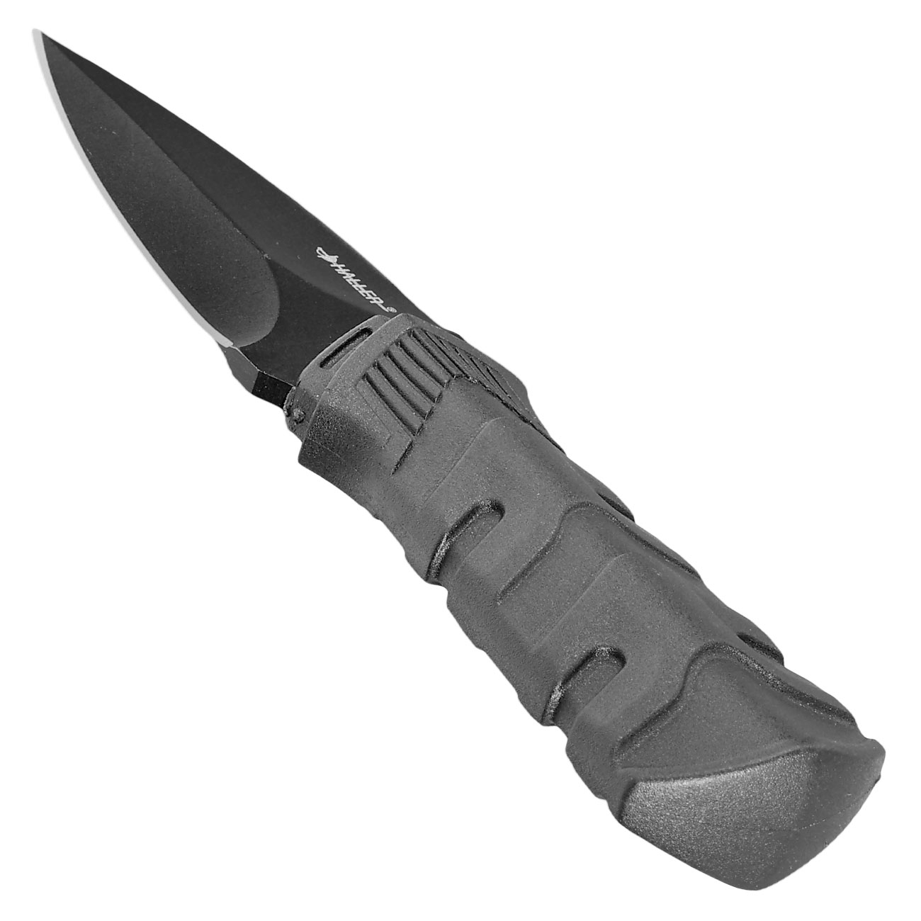 Haller Neck Knife schwarz inkl. Scheide & Kugelkette Bild 2