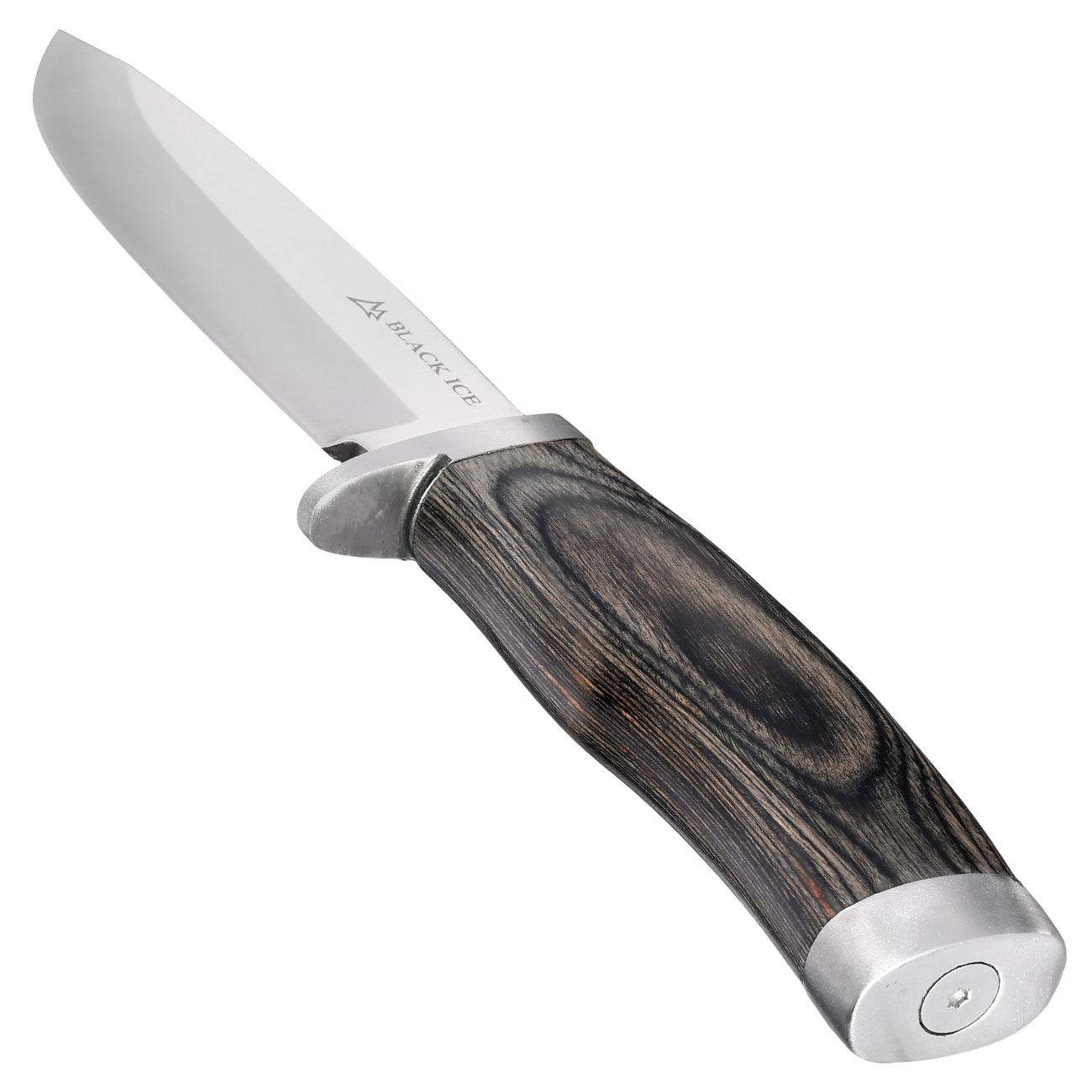 Black Ice Outdoormesser Trail Blade silber/braun inkl. Lederscheide Bild 2