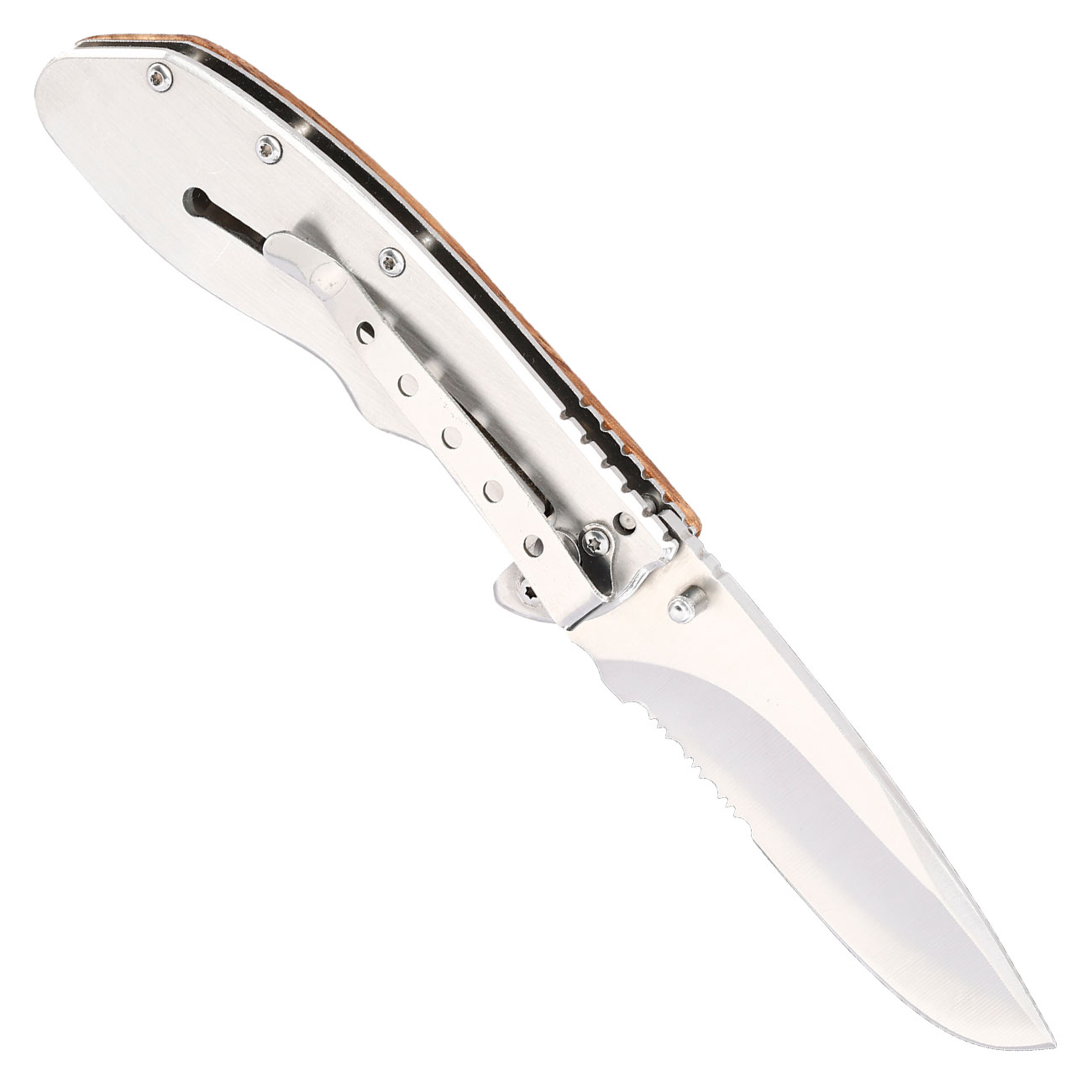 MP9 Einhandmesser Bushline silber/braun inkl. Grtelclip Bild 1
