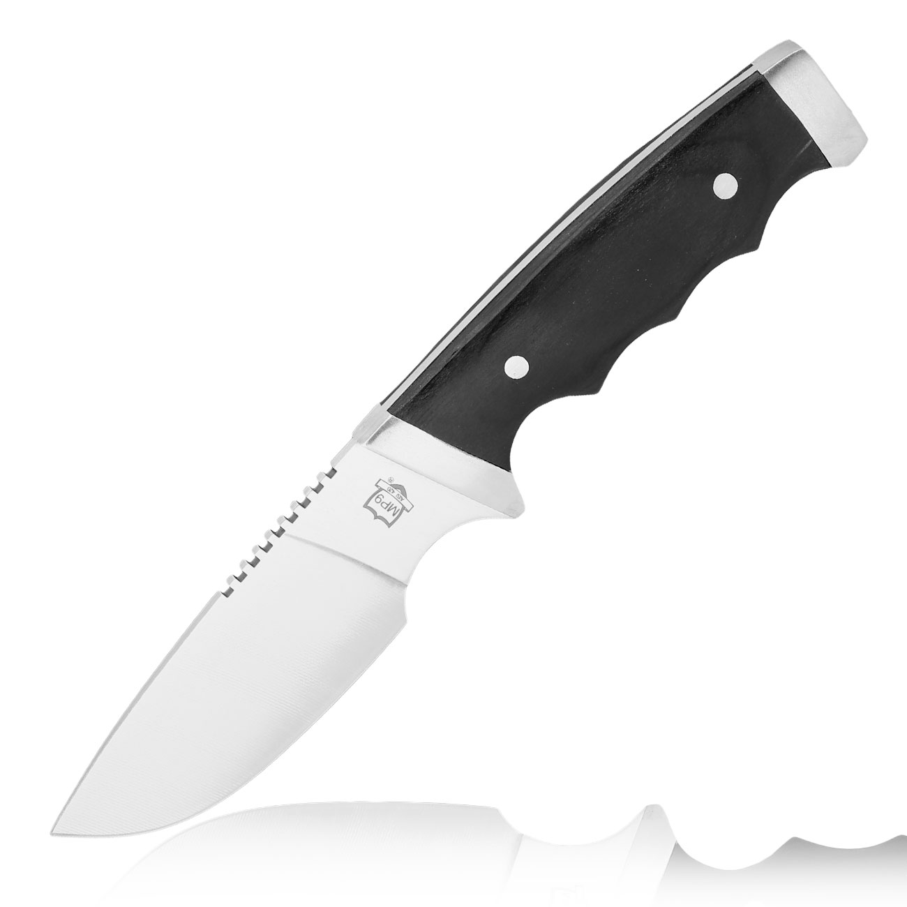 MP9 Outdoormesser silber/schwarz inkl. Nylonscheide