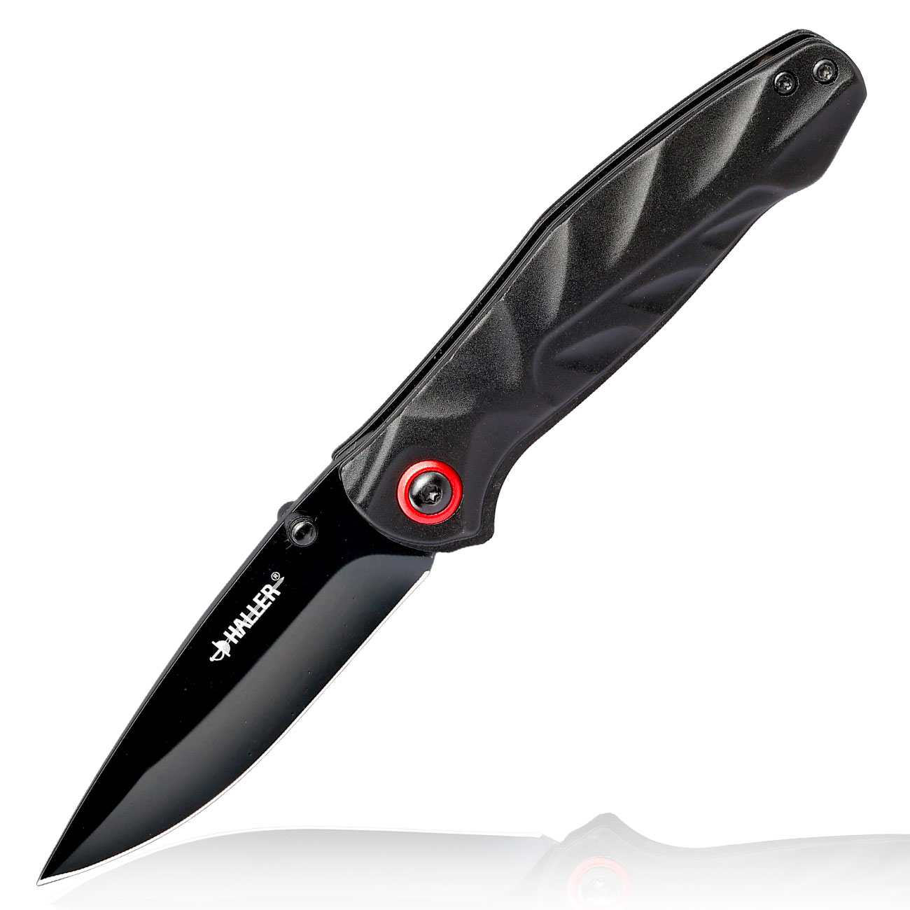 Haller Einhandmesser schwarz inkl. Grtelclip