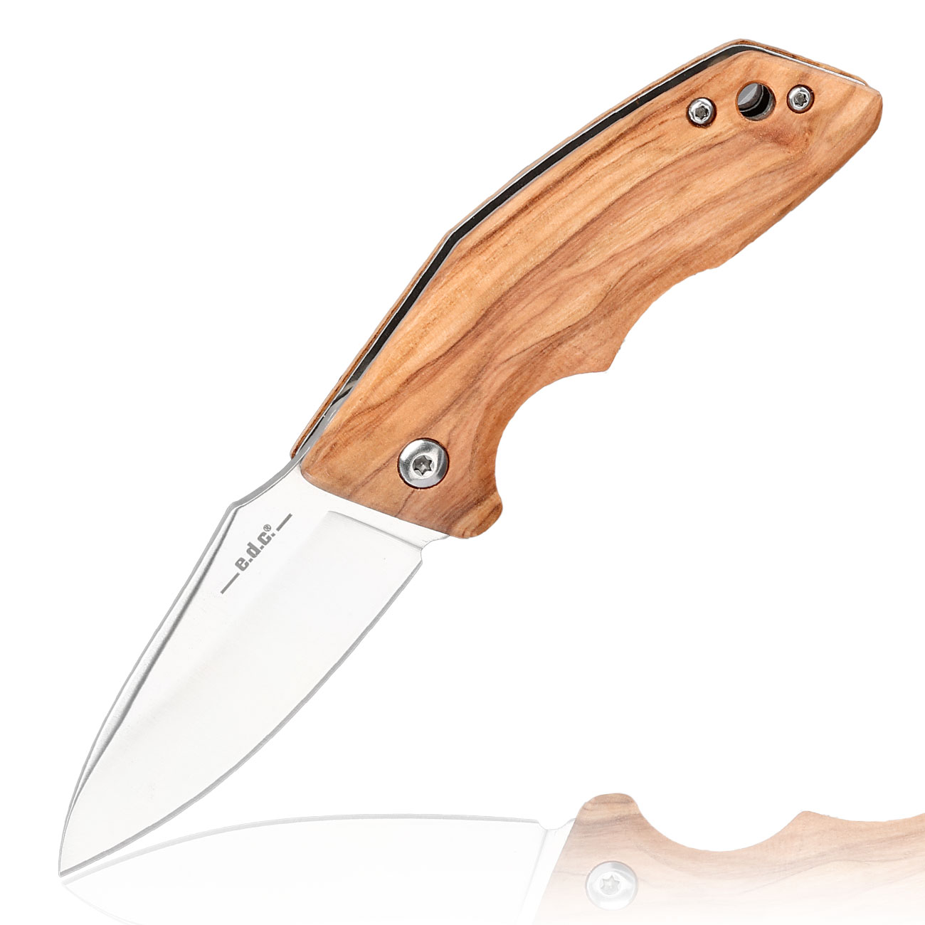 Haller e.d.c. Taschenmesser downtown blade silber/braun inkl. Grtelclip & Nylonetui