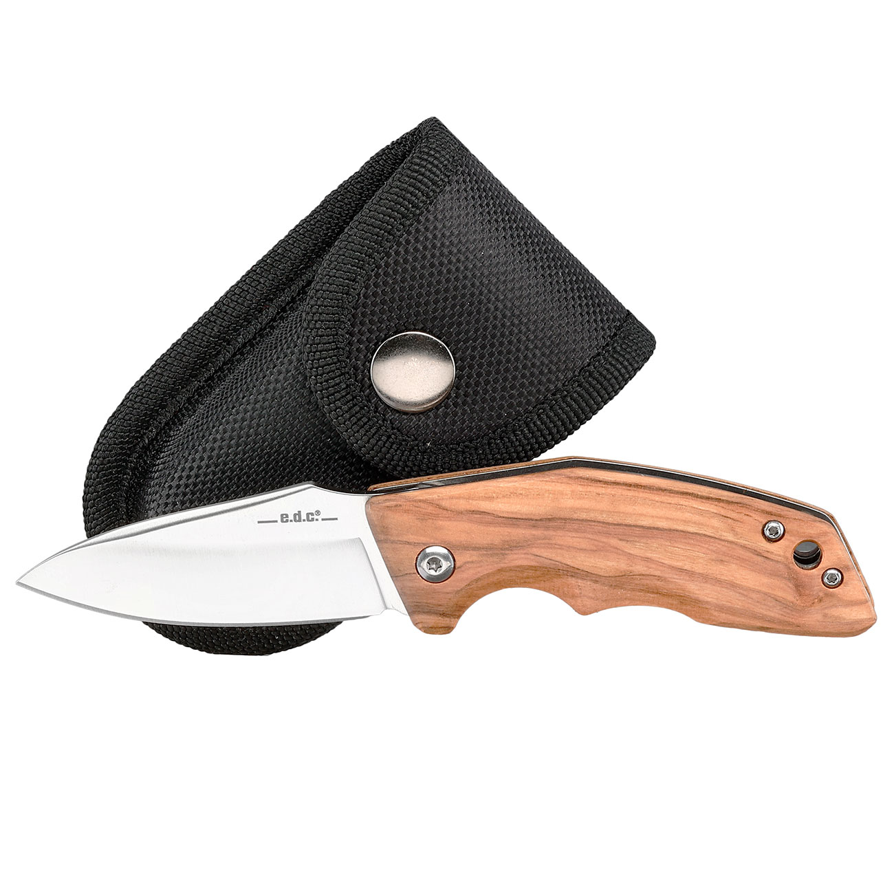 Haller e.d.c. Taschenmesser downtown blade silber/braun inkl. Grtelclip & Nylonetui Bild 4