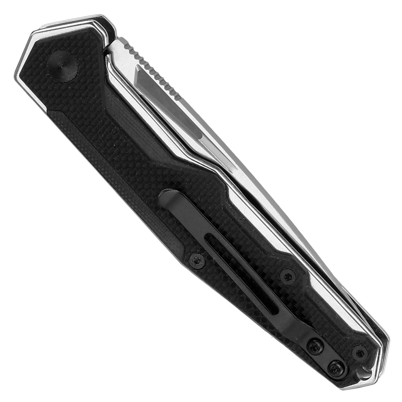 Haller Select Einhandmesser Vindur silber/schwarz inkl. Grtelclip Bild 5
