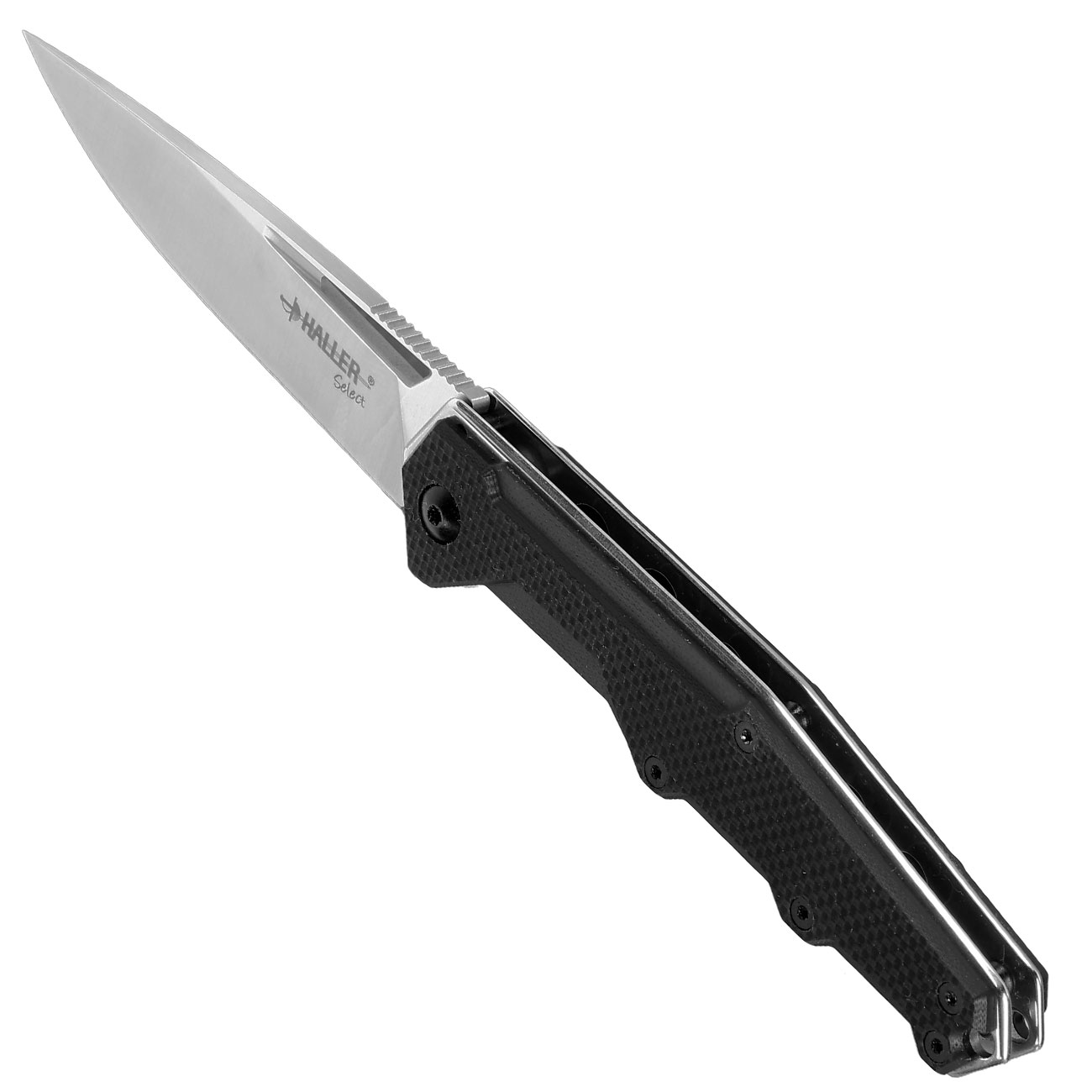 Haller Select Einhandmesser Vindur silber/schwarz inkl. Grtelclip Bild 6