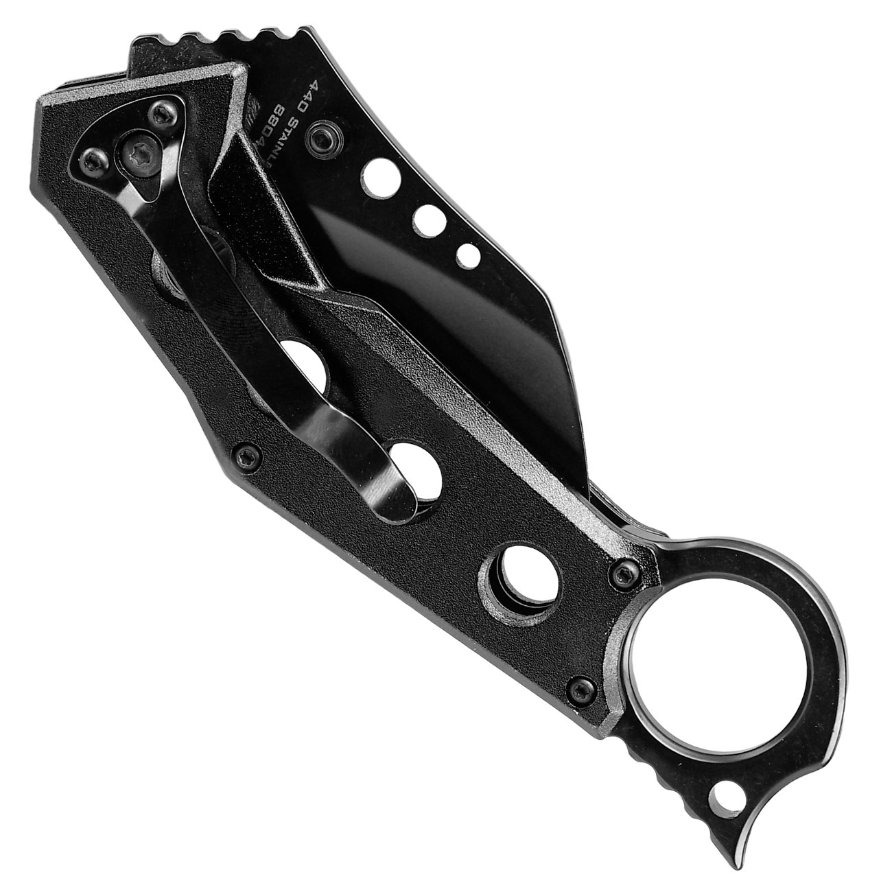 Blackfield Einhandmesser Karambit B.P.K. schwarz inkl. Grtelclip Bild 5