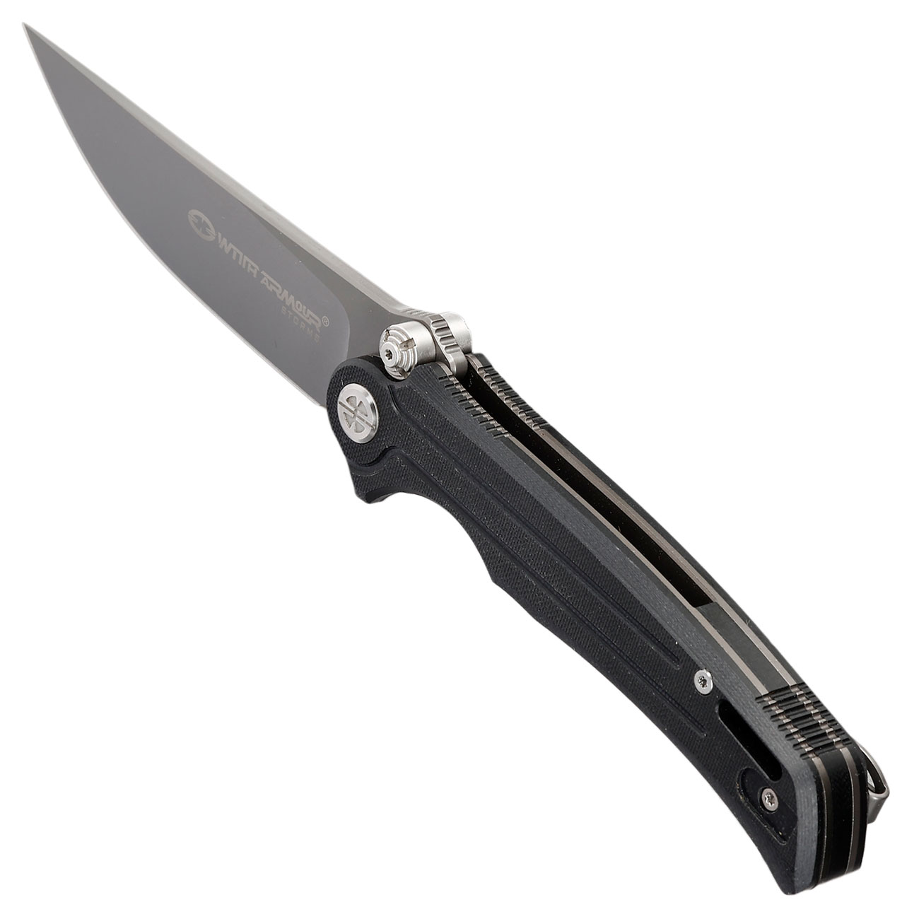 With Armour Einhandmesser Gundog grau/schwarz inkl. Grtelclip Bild 6