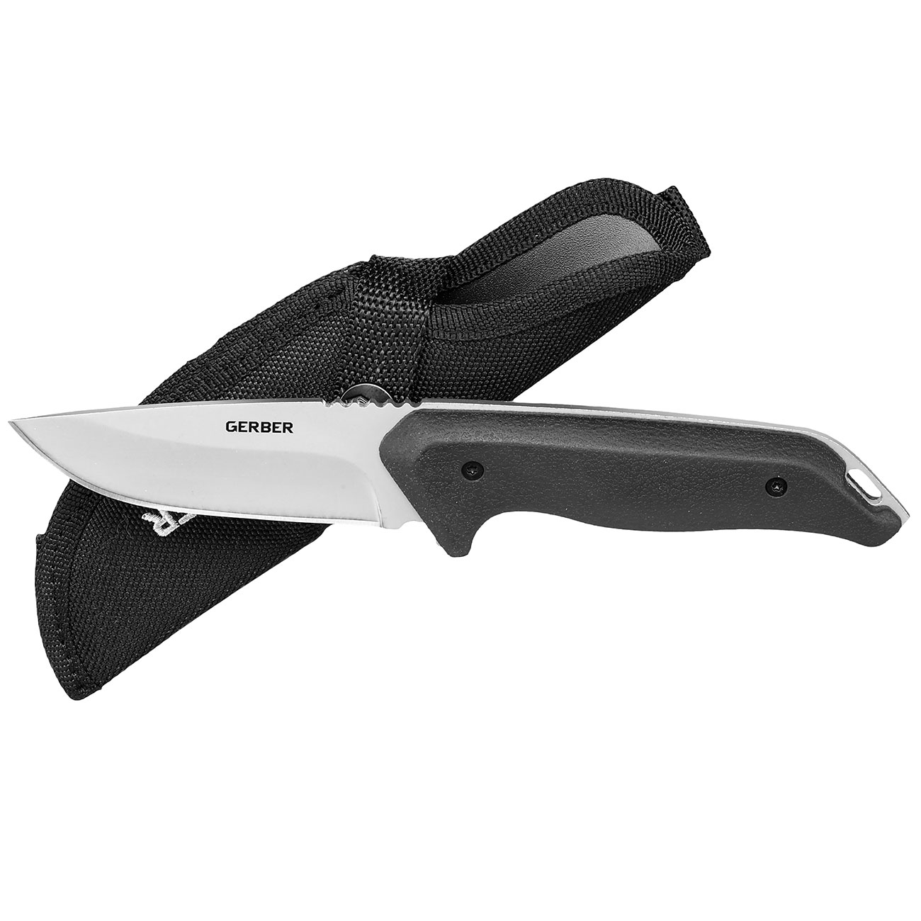 Gerber Outdoormesser Moment silber/schwarz inkl. Nylonscheide Bild 3