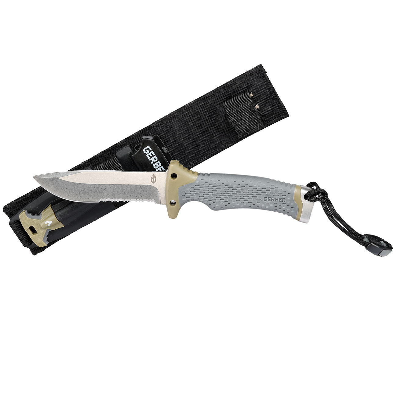Gerber Outdoormesser Ultimate Survival SE inkl. Signalpfeife, Zndstahl, Messerschrfer & Nylonscheide Bild 3