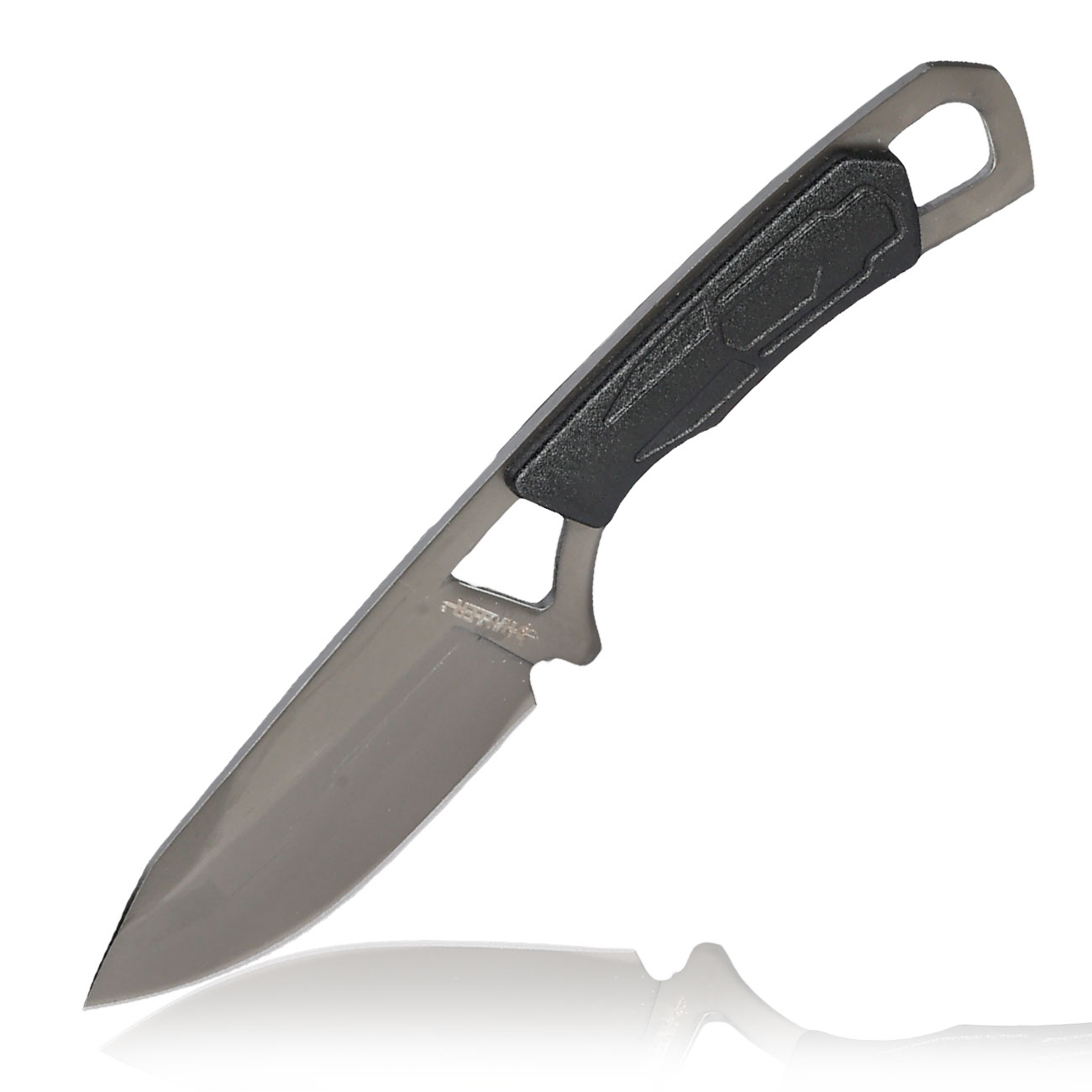 Haller Neck Knife grau/schwarz inkl. Kydexscheide & Kugelkette
