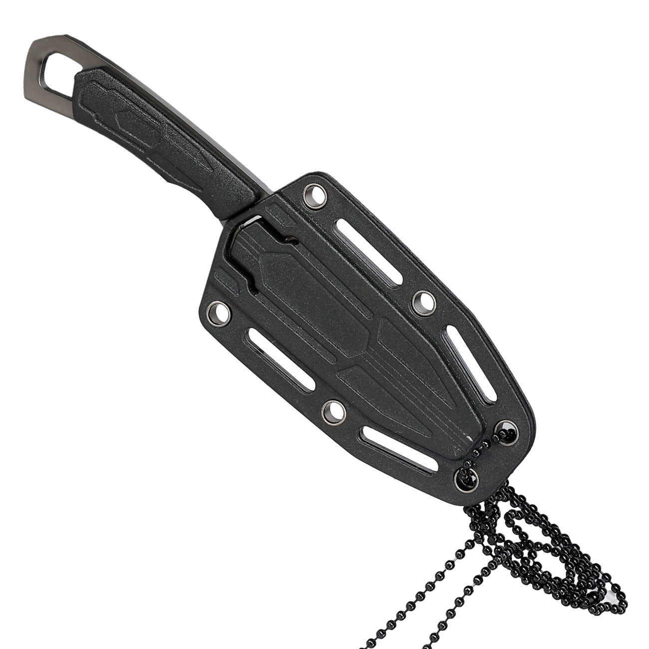 Haller Neck Knife grau/schwarz inkl. Kydexscheide & Kugelkette Bild 4