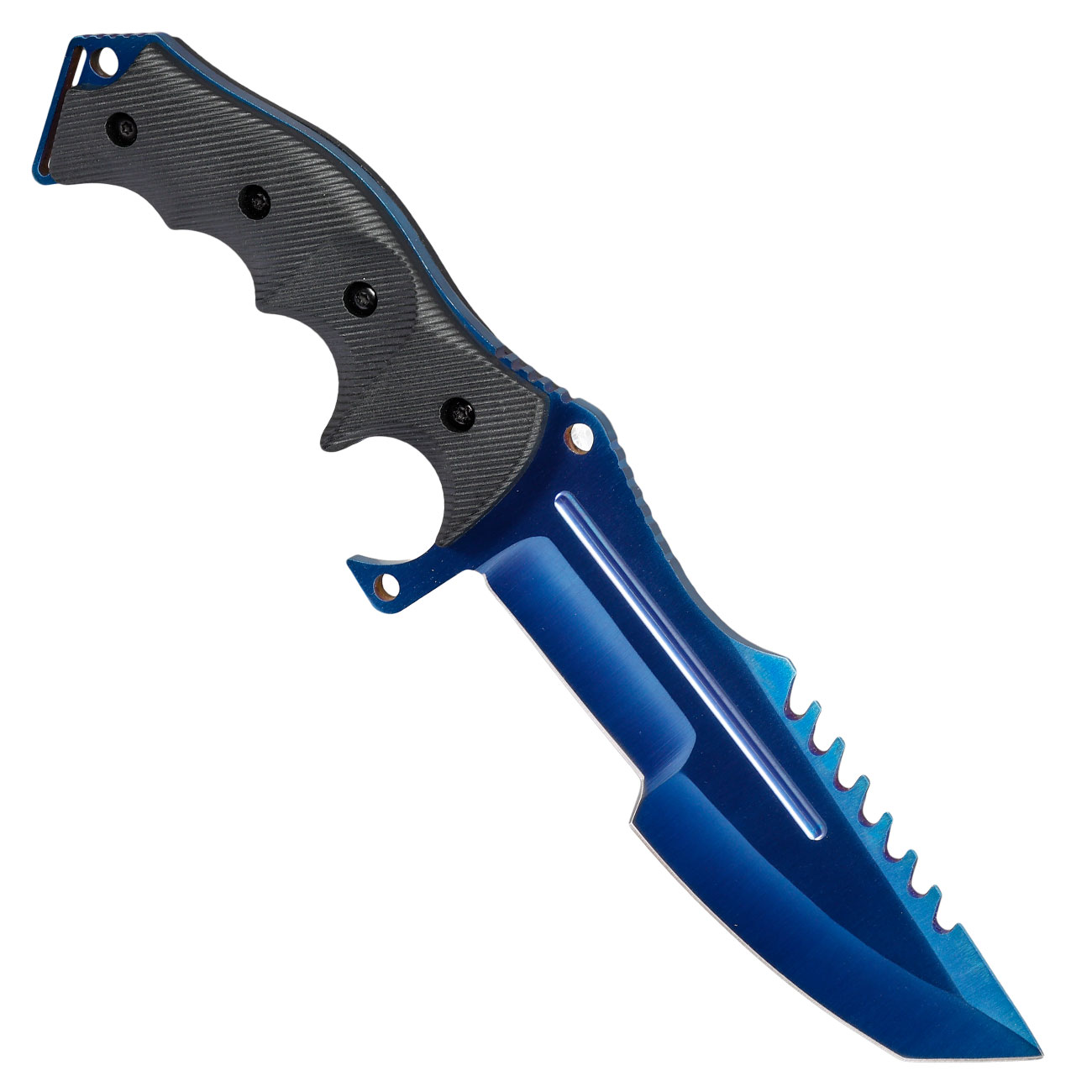 Outdoormesser Blue Huntsman Style blau/schwarz inkl. Nylonscheide Bild 1