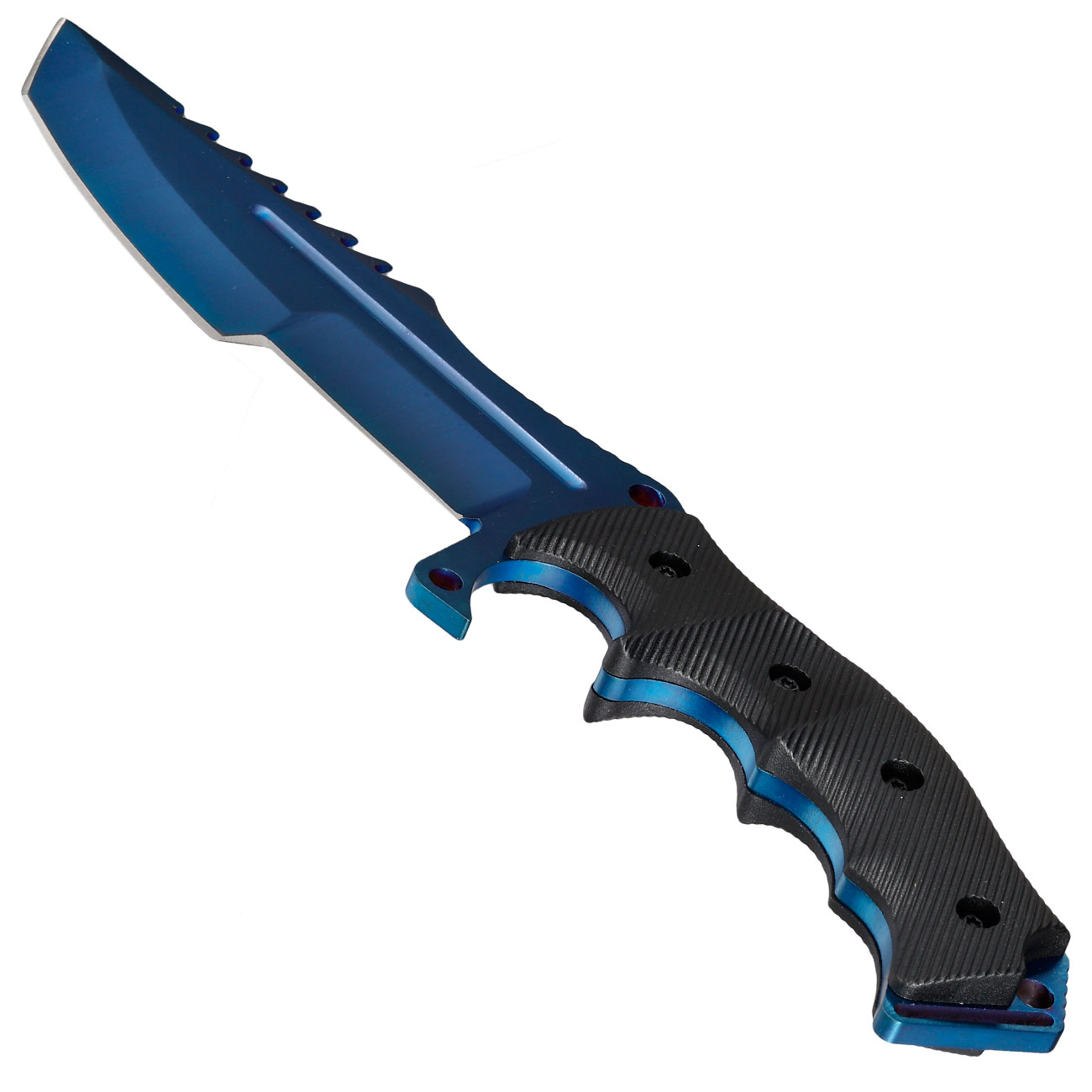Outdoormesser Blue Huntsman Style blau/schwarz inkl. Nylonscheide Bild 2