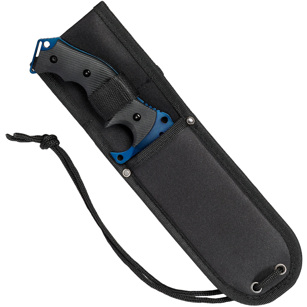 Outdoormesser Blue Huntsman Style blau/schwarz inkl. Nylonscheide Bild 4