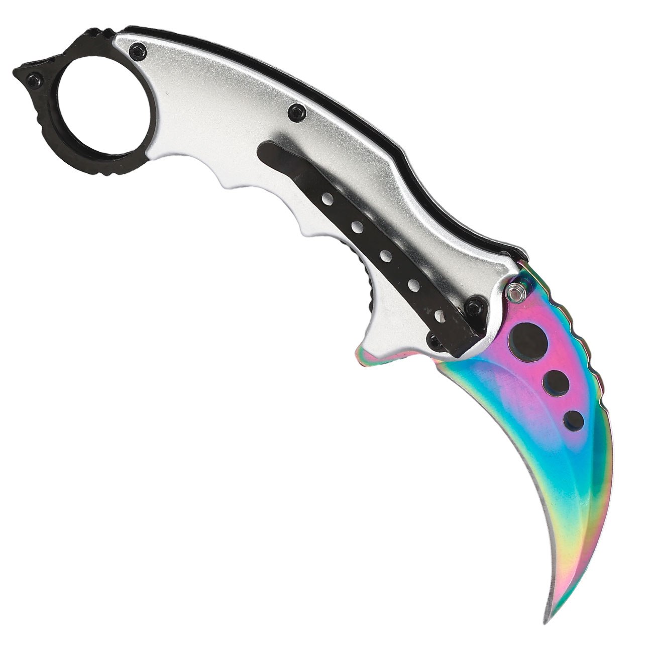 Anglo Arms Einhandmesser Karambit Rainbow Dragon inkl. Grtelclip Bild 1