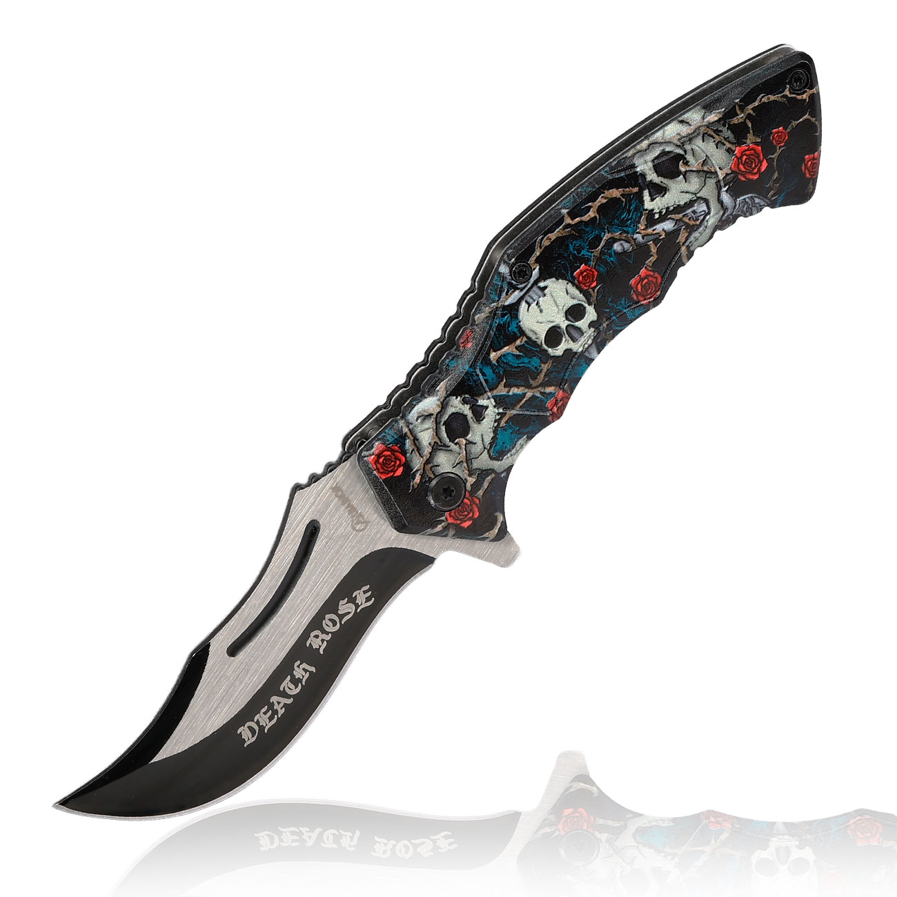 Einhandmesser Death Rose inkl. Grtelclip