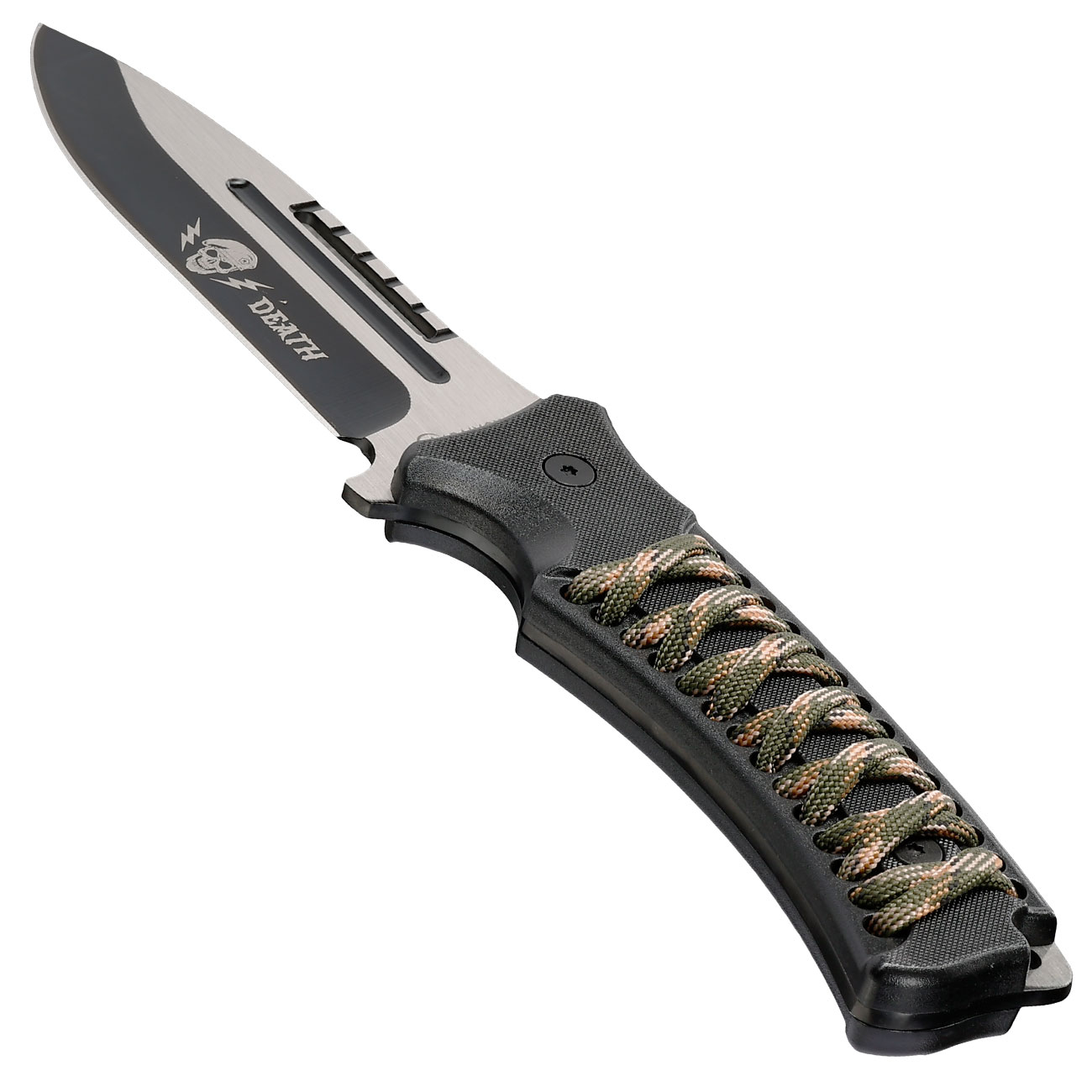 Outdoormesser Sports mit Griffwicklung schwarz inkl. Nylonscheide Bild 2
