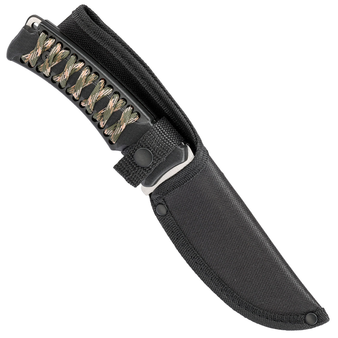 Outdoormesser Sports mit Griffwicklung schwarz inkl. Nylonscheide Bild 4