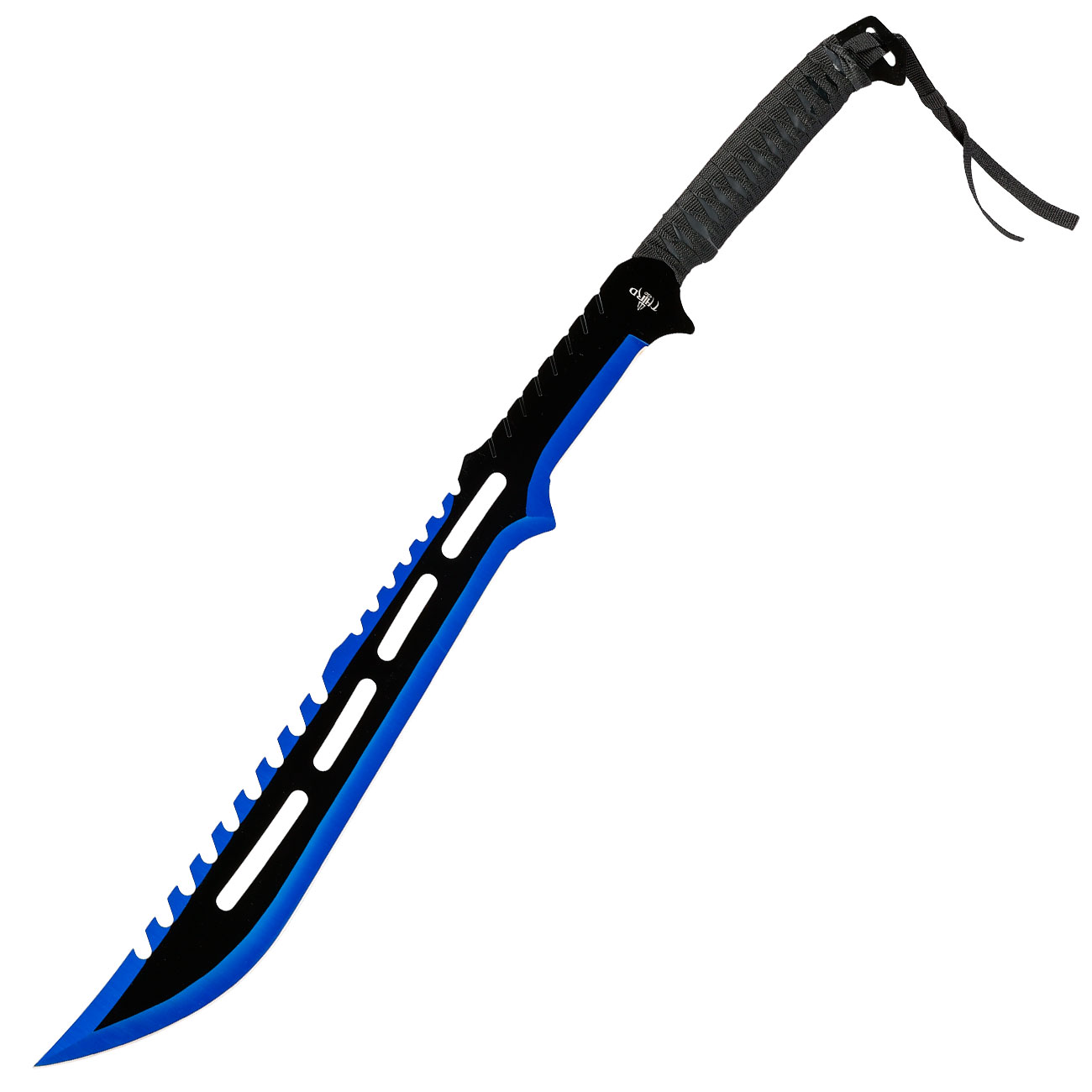 Machete mit zwei Wurfmesser schwarz/blau inkl. Nylon-Grtelscheide & Rckentragegurt Bild 1