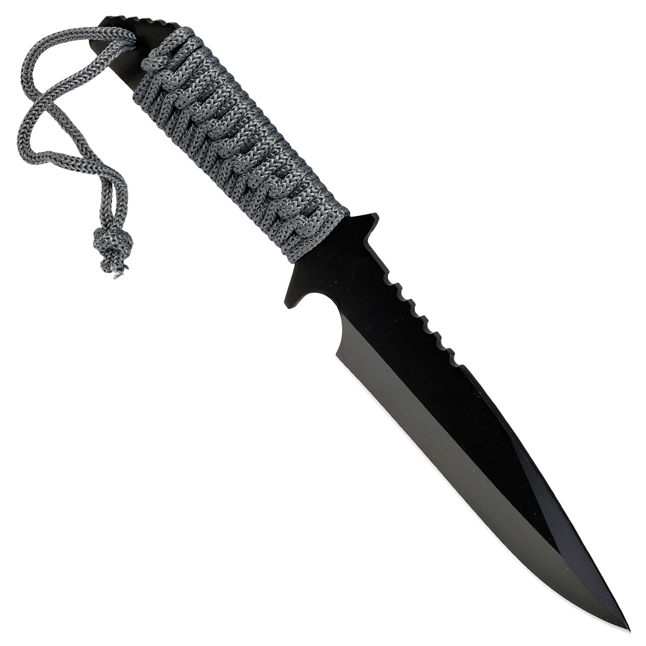 Third Outdoormesser H0401 schwarz/grau inkl. Feuerstahl & Nylonscheide Bild 1