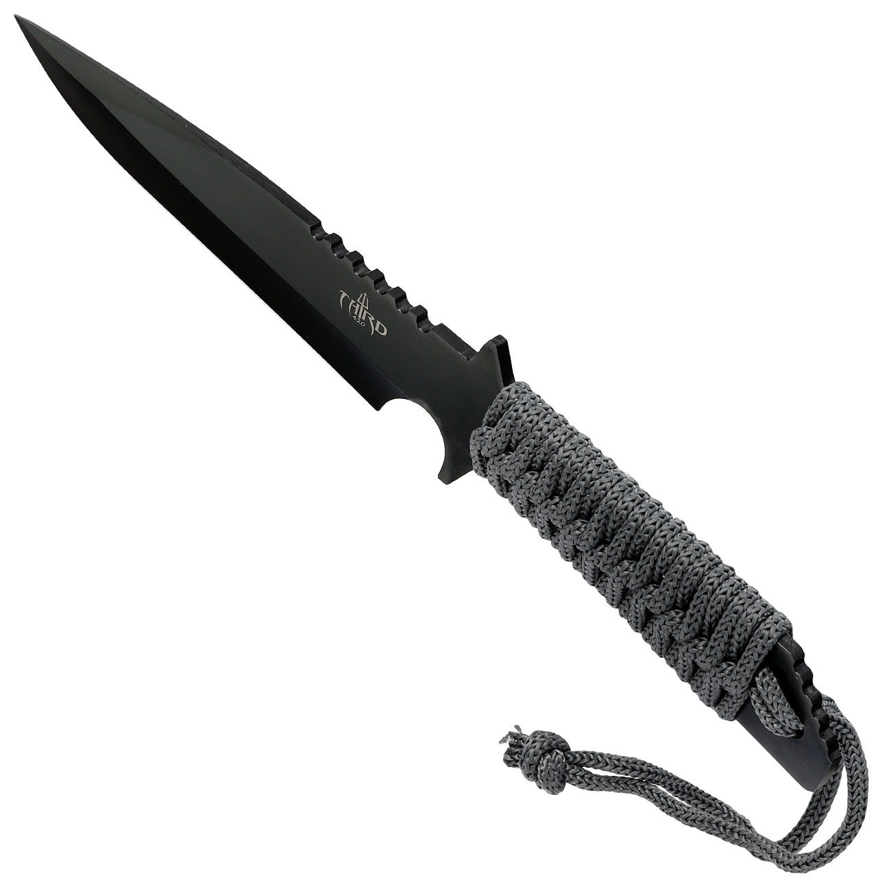 Third Outdoormesser H0401 schwarz/grau inkl. Feuerstahl & Nylonscheide Bild 6