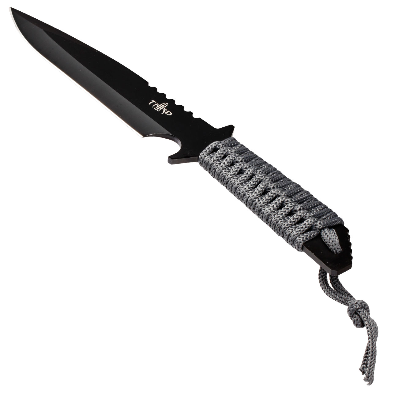 Third Outdoormesser H0401 schwarz/grau inkl. Feuerstahl & Nylonscheide Bild 6